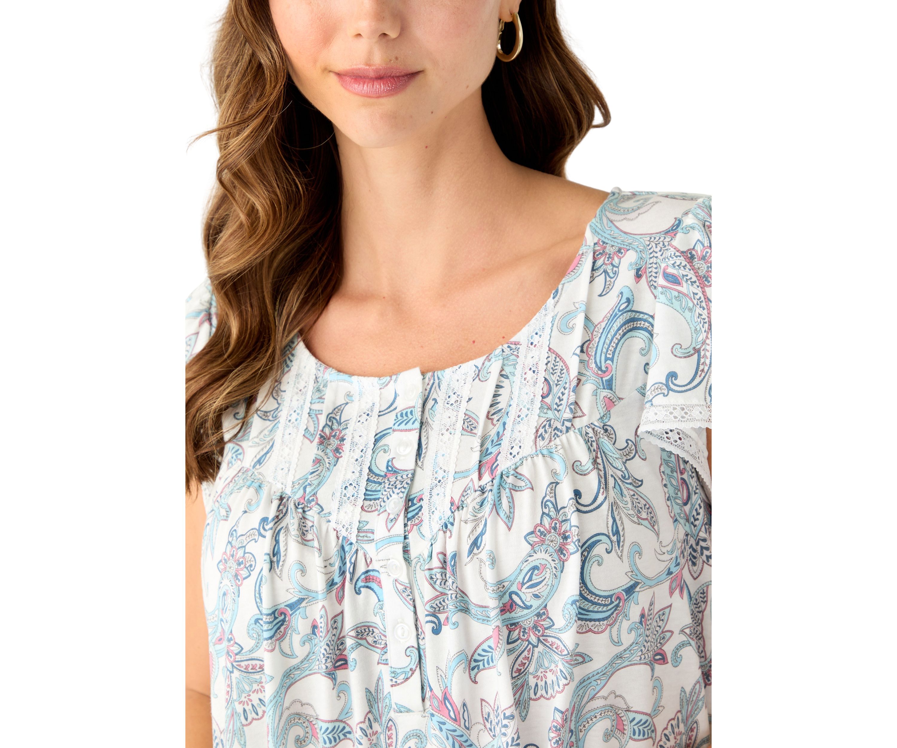 Womens Short Flutter Sleeve Gown