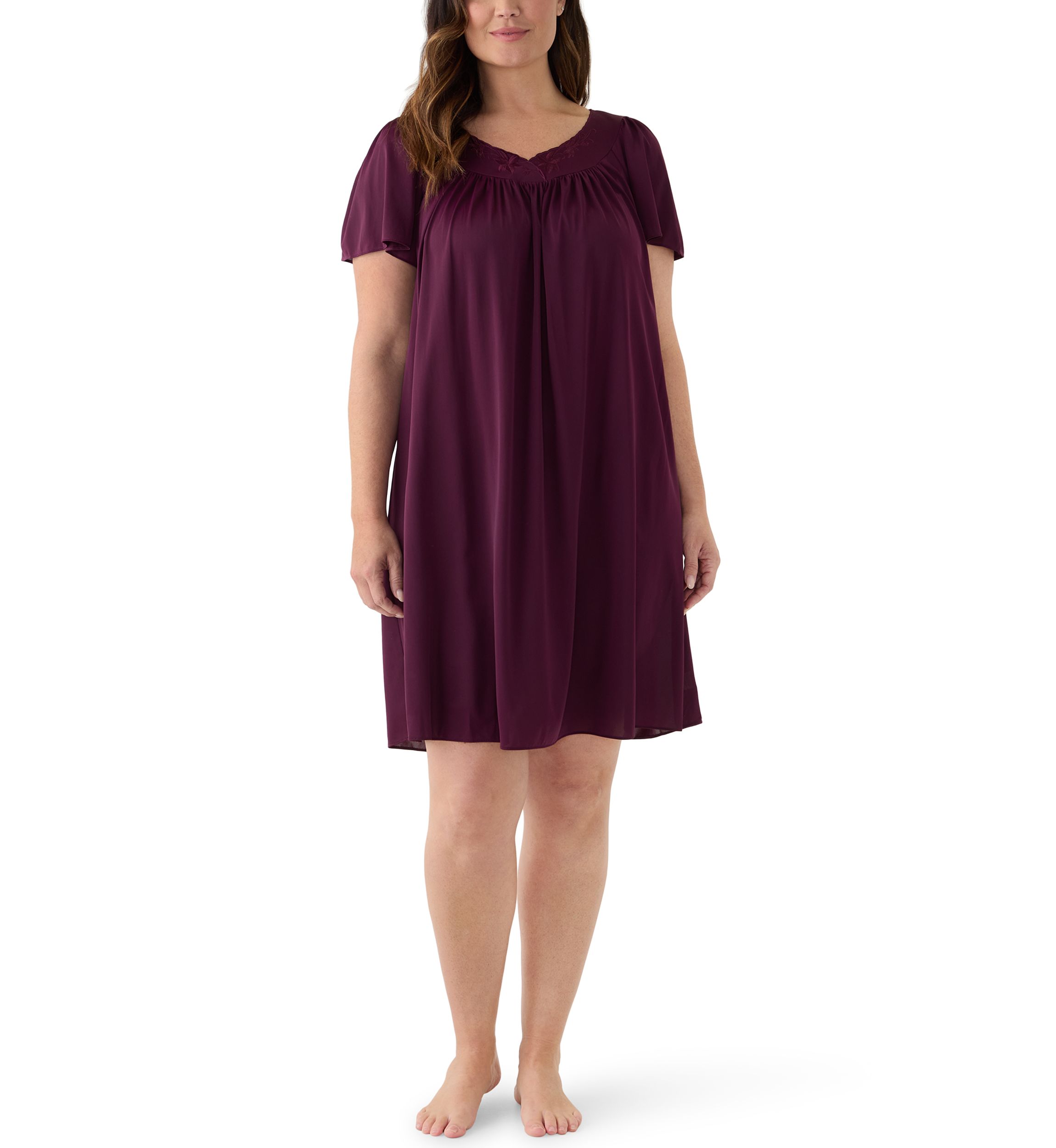 chinese dress ladies Women's Cowl Neck Plus Size Silk Nightgown Slip Dress main image 1