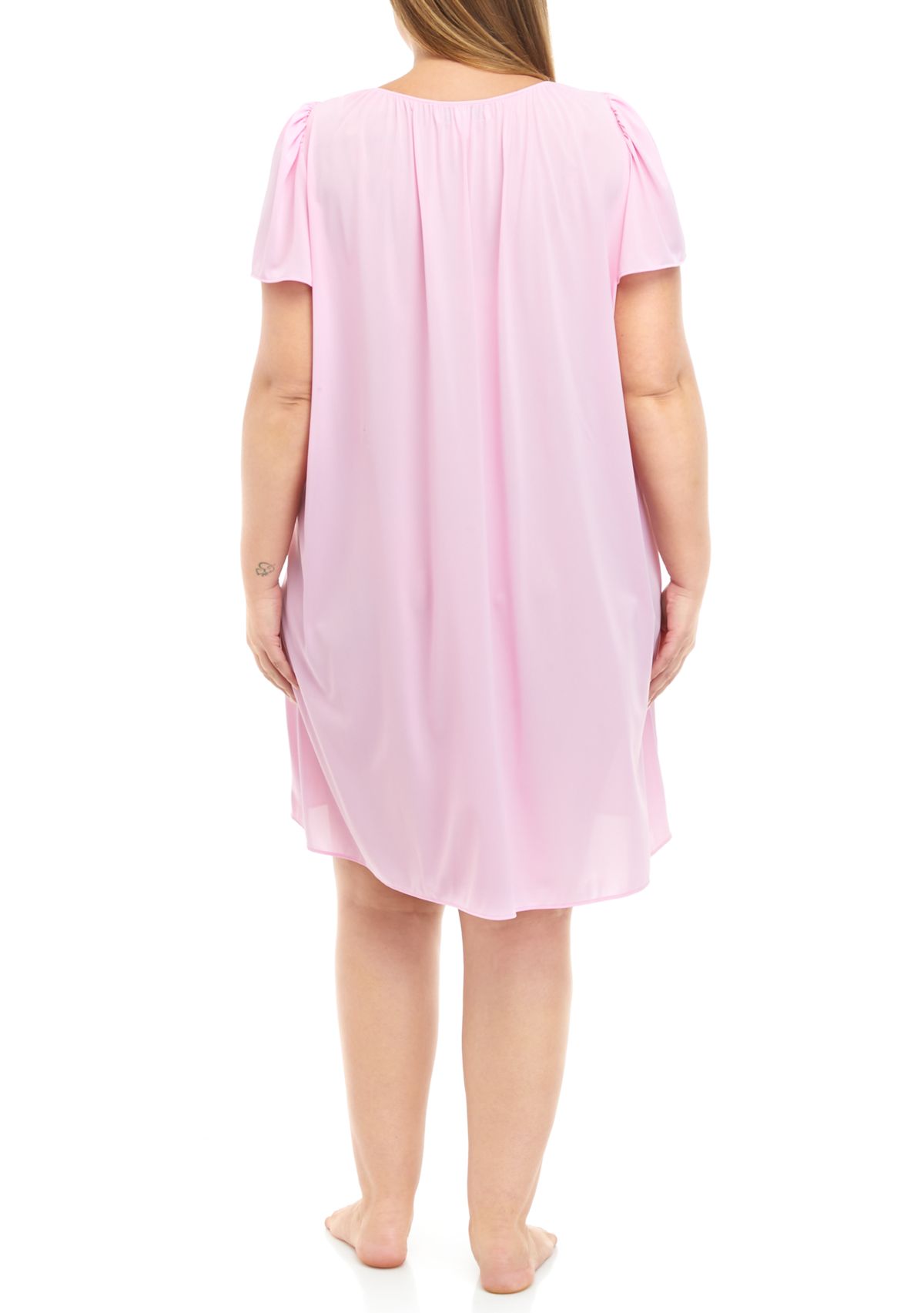 Plus Size Tricot Short Gown