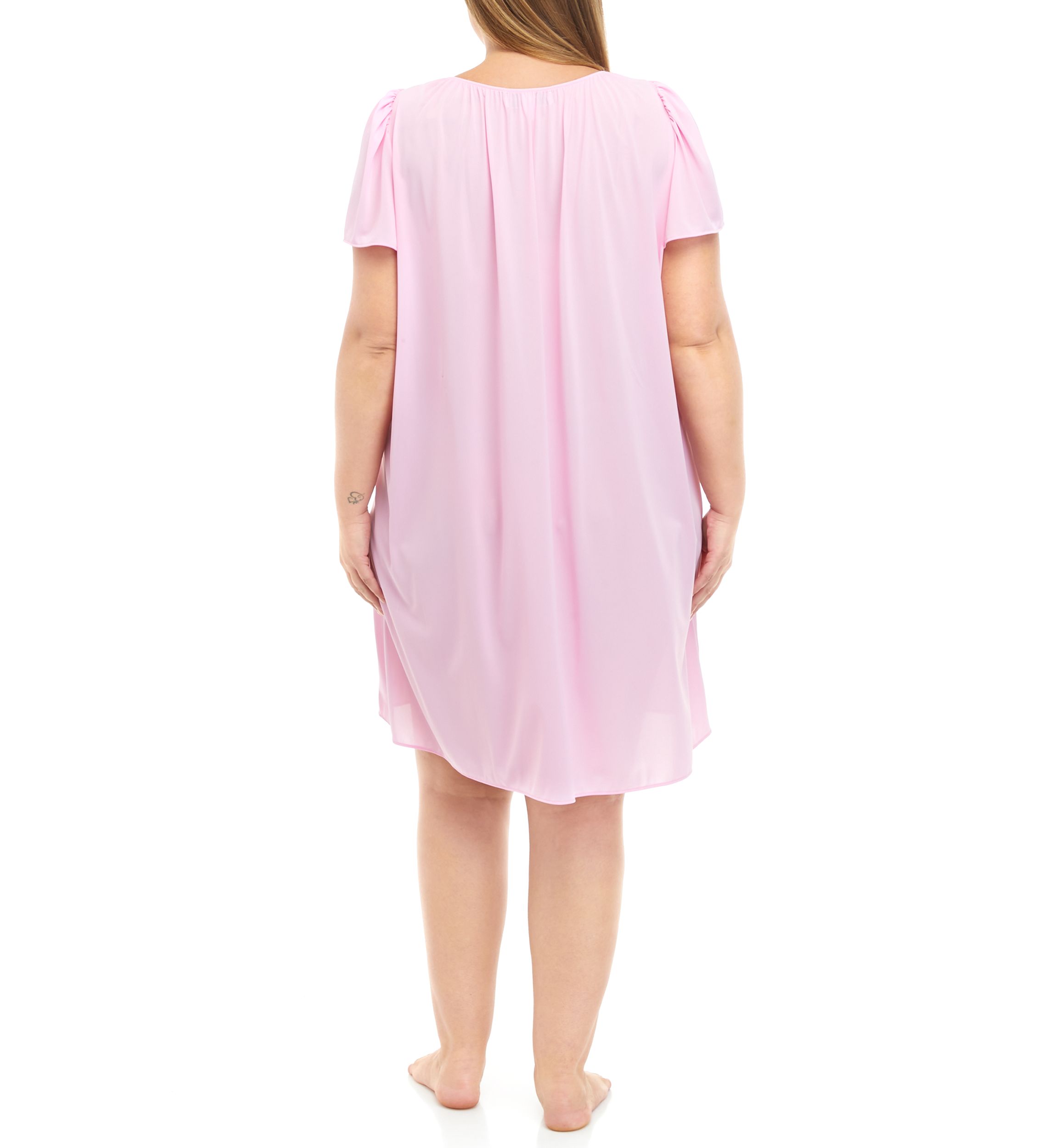 Plus Size Tricot Short Gown