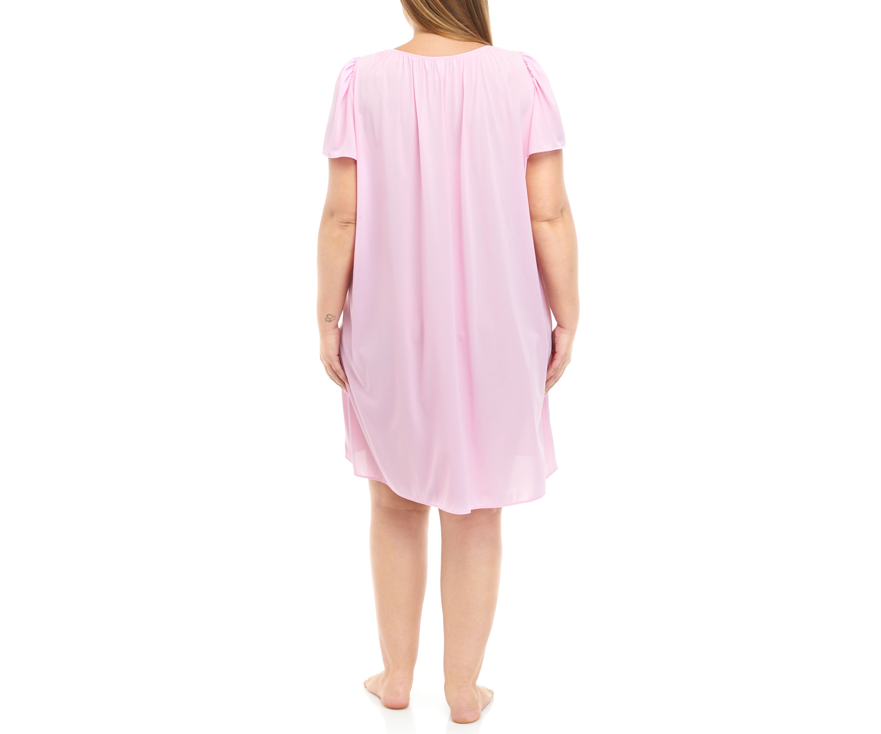 Plus Size Tricot Short Gown