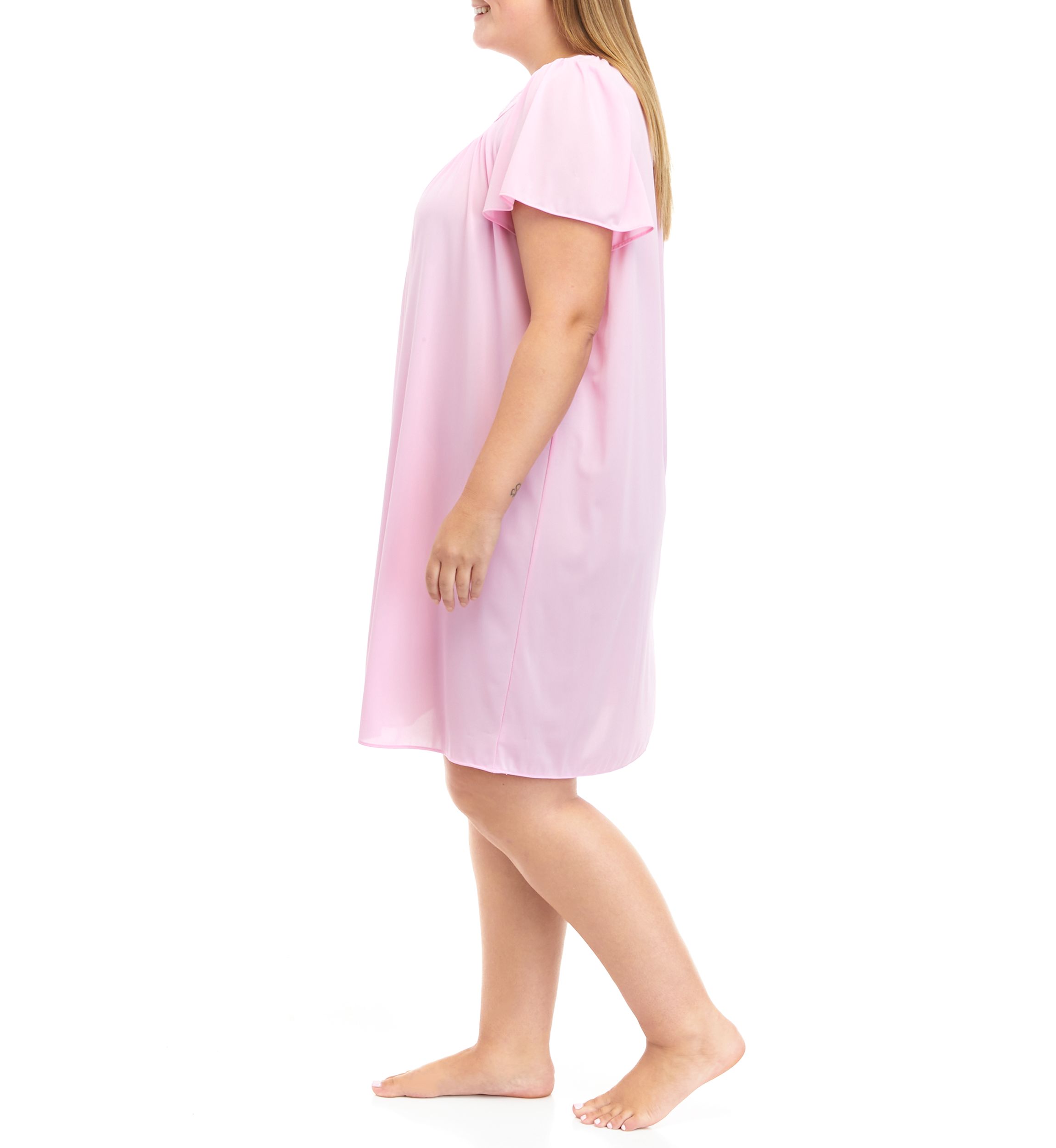 Plus Size Tricot Short Gown