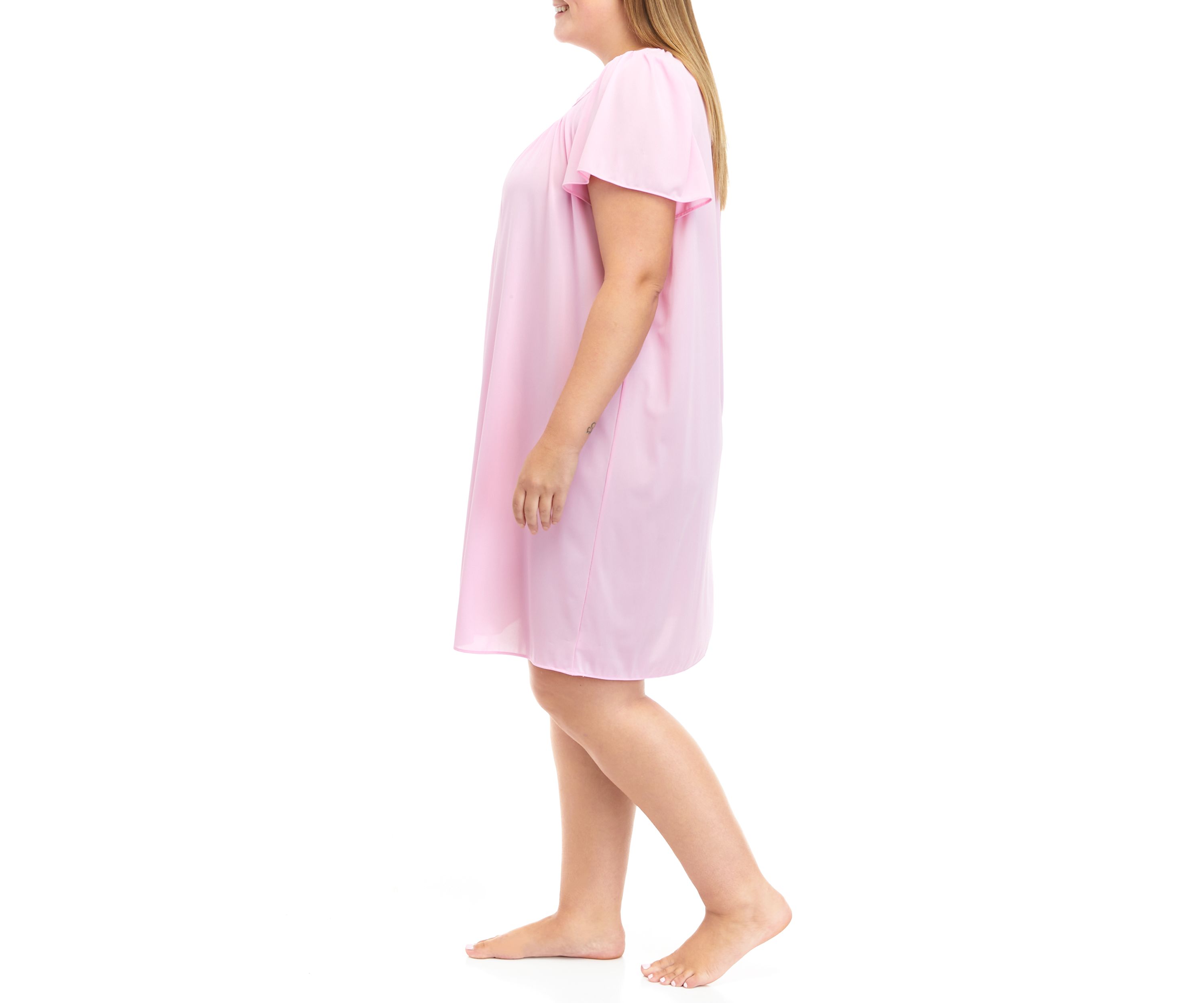 Plus Size Tricot Short Gown