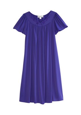Miss Elaine Women's Short Sleeve Tricot Gown