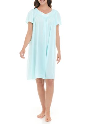 Miss Elaine Women's Short Sleeve Tricot Gown, Small