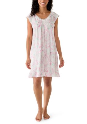 Miss Elaine Women's Silky Knit Short Nightgown