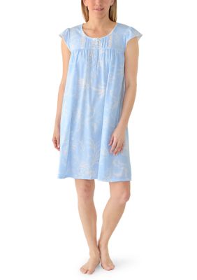 Miss Elaine Women's Silky Knit Short Sleep Gown