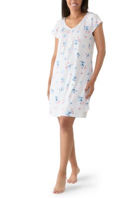 Miss Elaine Women's Silky Knit Short Nightgown, XL