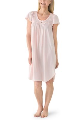 Miss Elaine Women's Silky Knit Short Nightgown