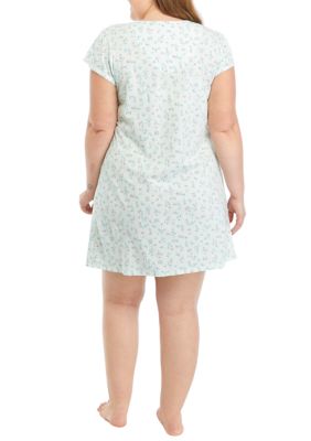 Plus Floral Printed Nightgown