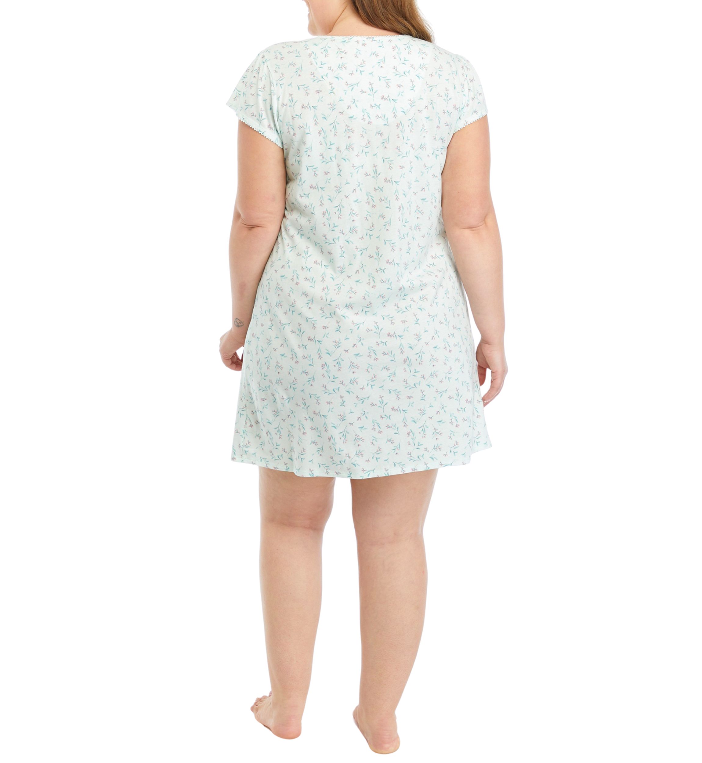 Plus Size Floral Printed Nightgown
