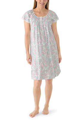 Miss Elaine Women's Short Sleep Gown, XL