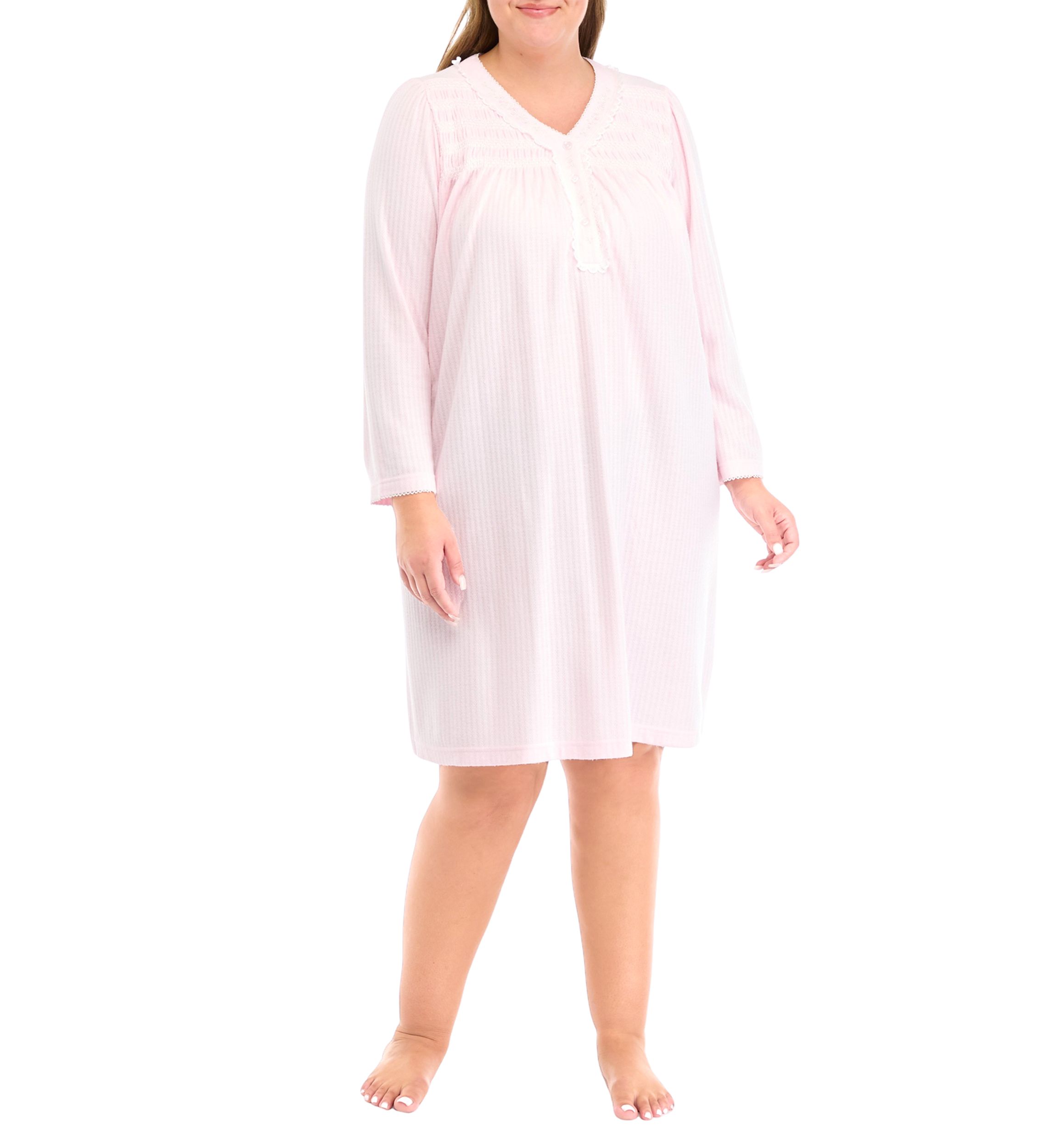 Plus Size Honeycomb Short Gown
