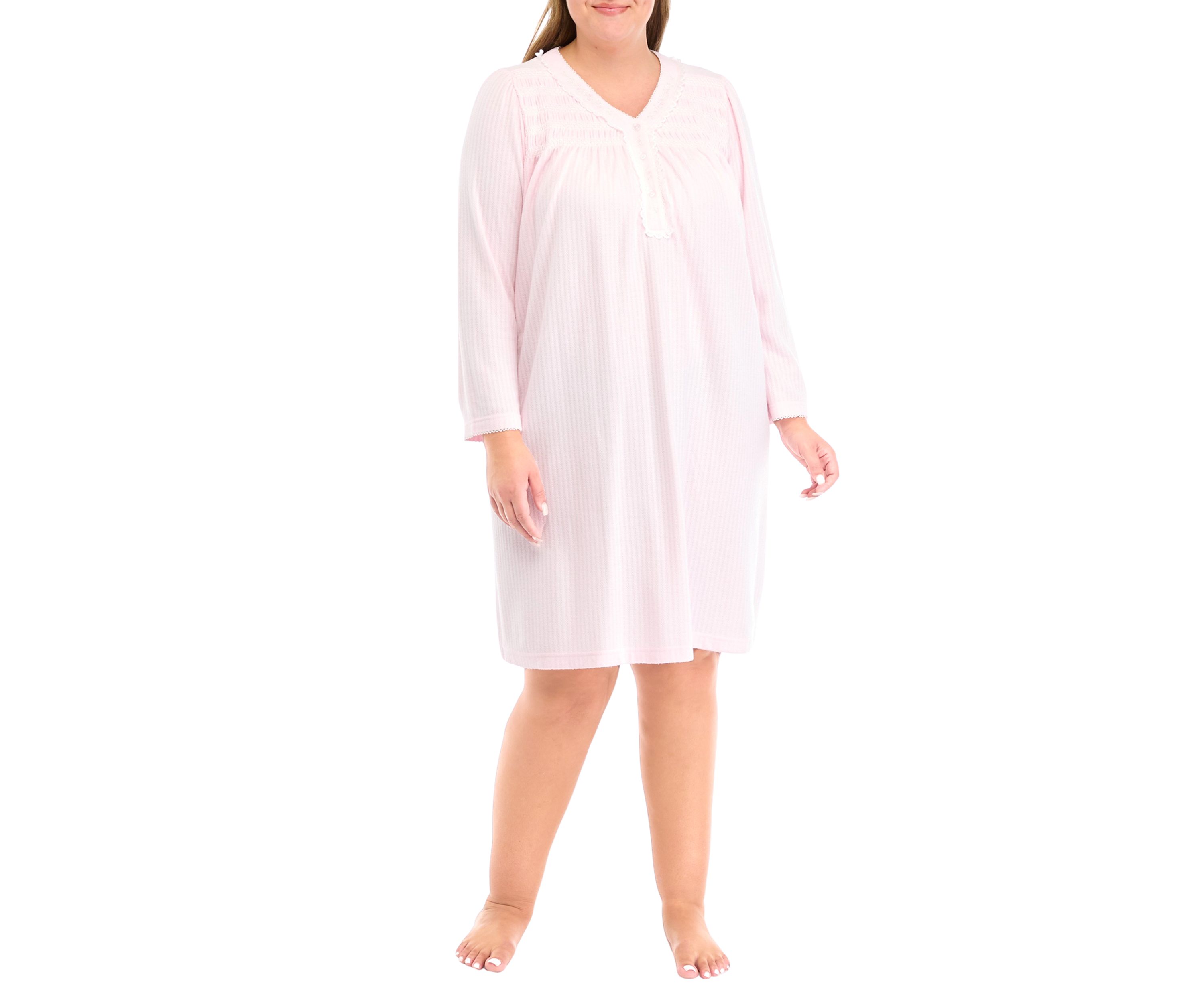 Plus Size Honeycomb Short Gown