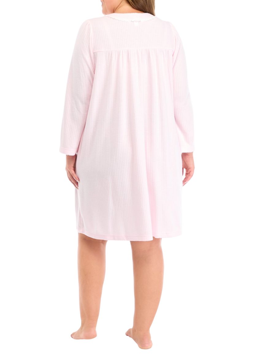 Plus Size Honeycomb Short Gown