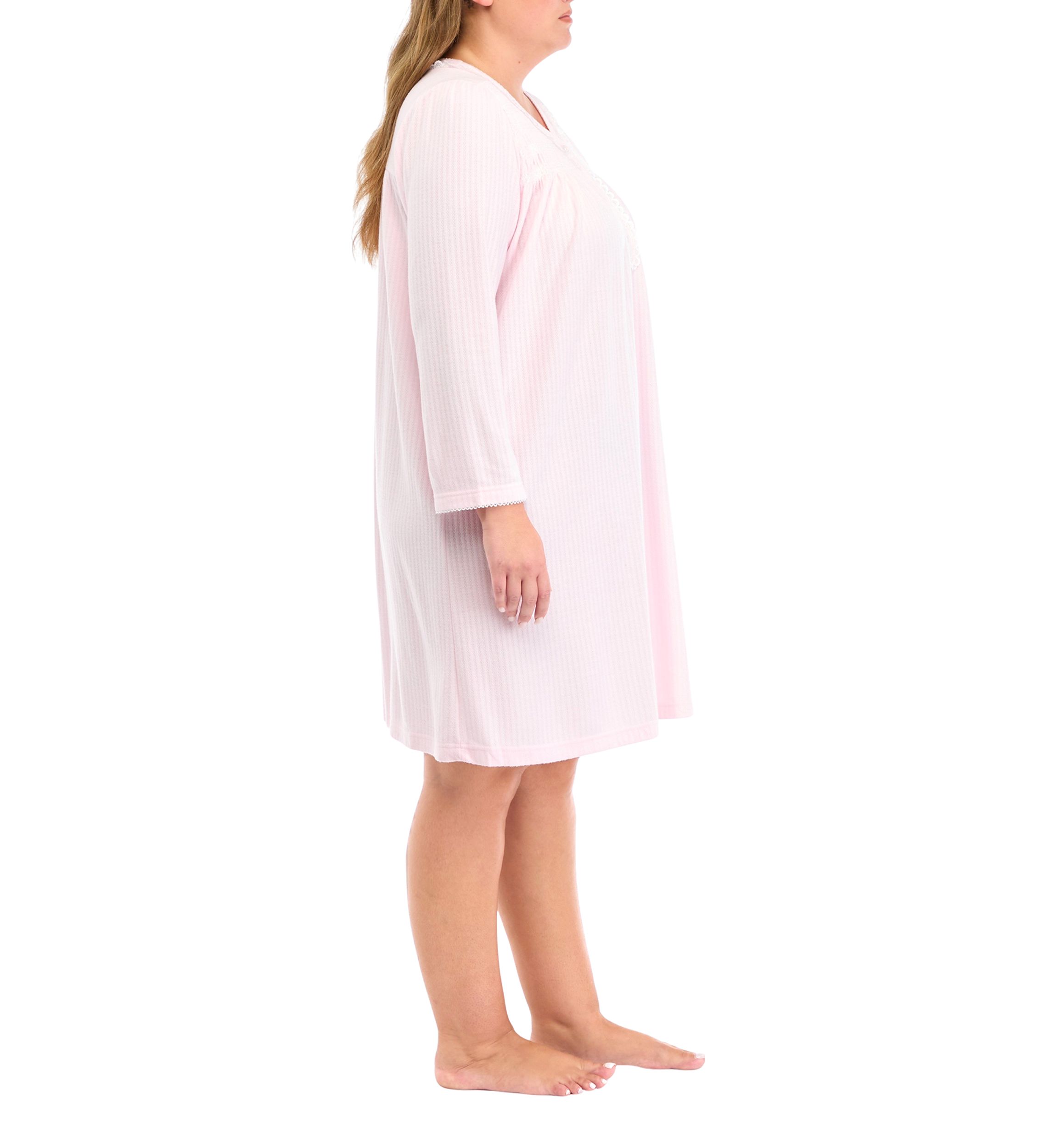 Plus Size Honeycomb Short Gown