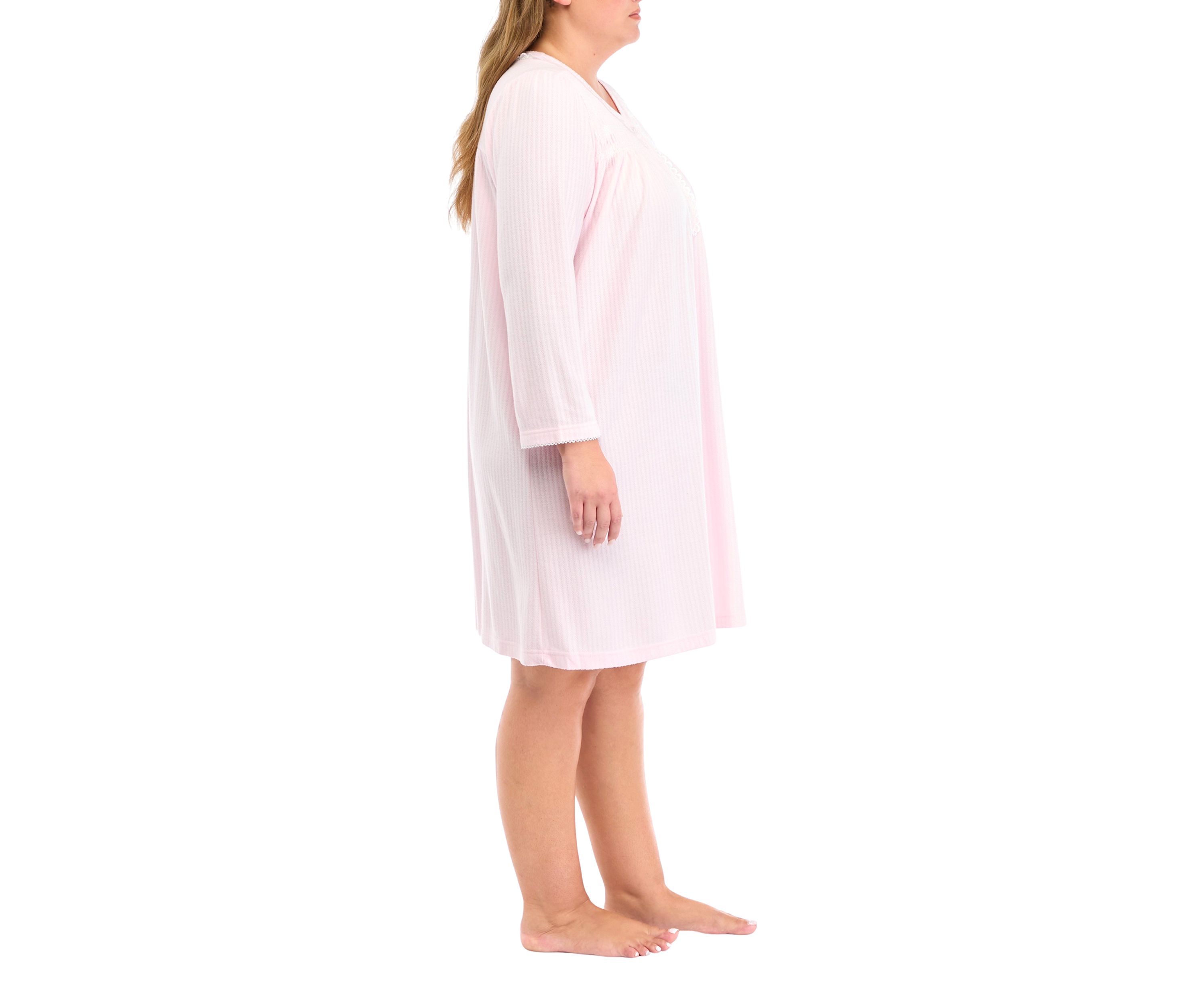Plus Size Honeycomb Short Gown