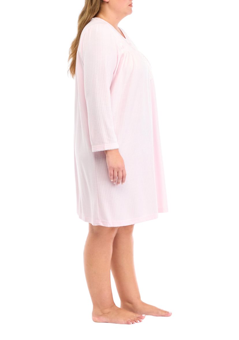Plus Size Honeycomb Short Gown