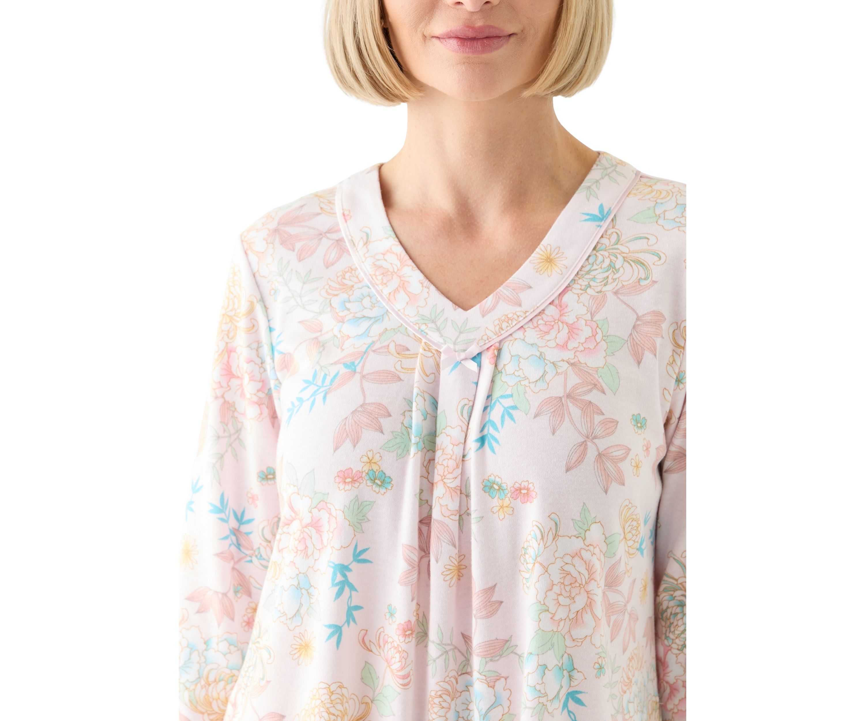 Womens Cottonessa Long Sleeve Short Gown