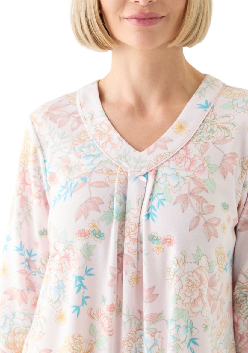 Womens Cottonessa Long Sleeve Short Gown