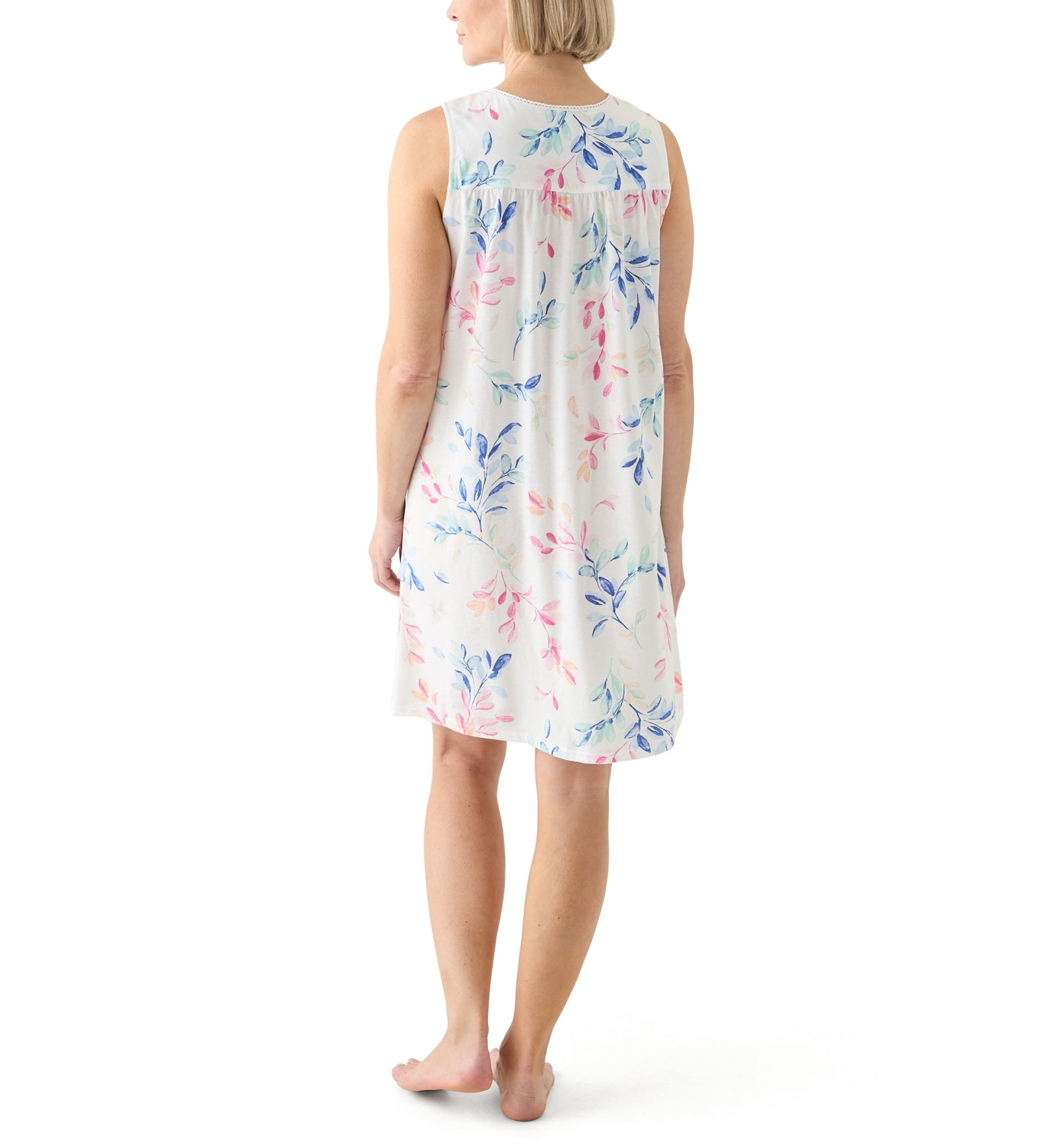 Printed Short Sleeveless Nightgown