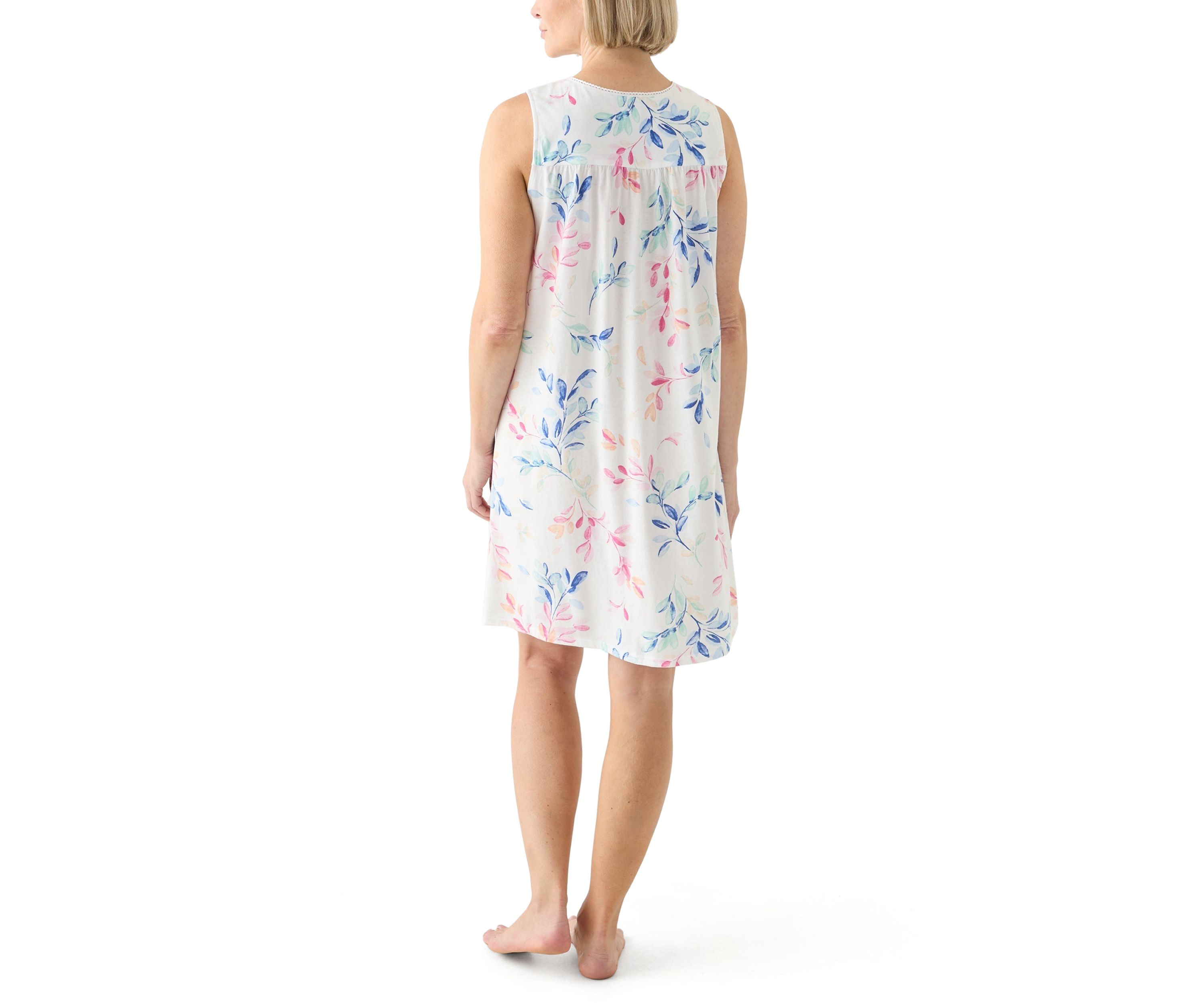 Printed Short Sleeveless Nightgown