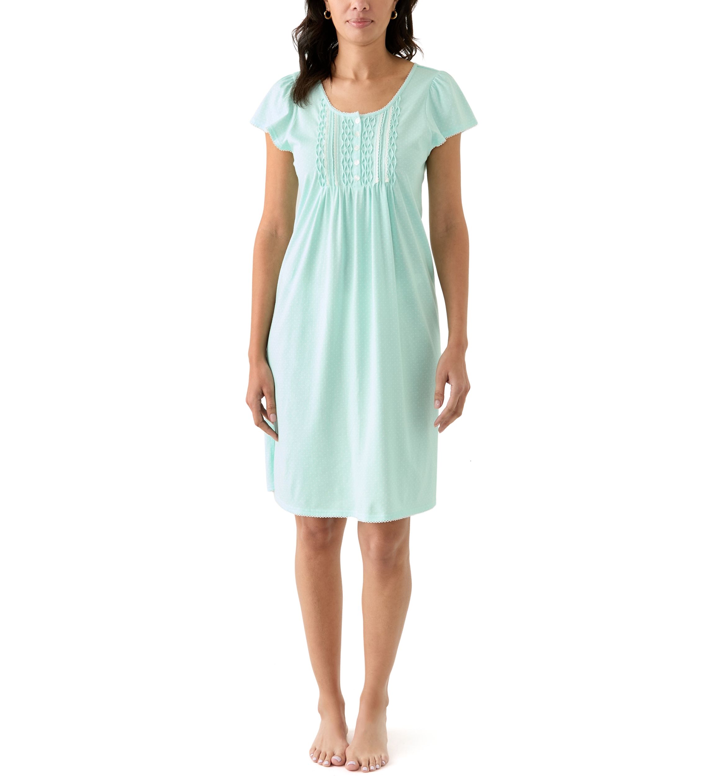 Womens Flutter Sleeve Nightgown