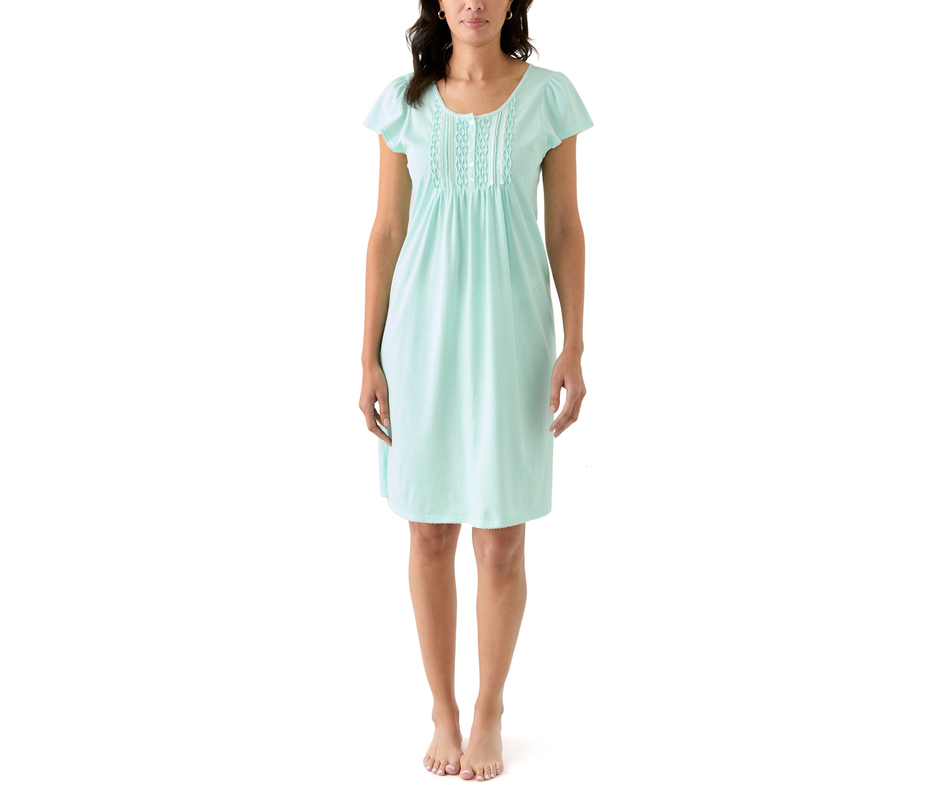 Womens Flutter Sleeve Nightgown