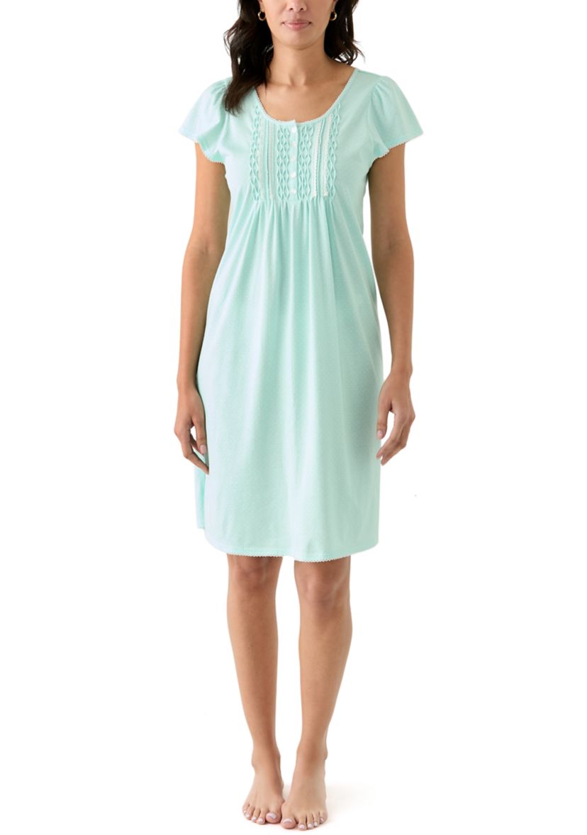 Womens Flutter Sleeve Nightgown