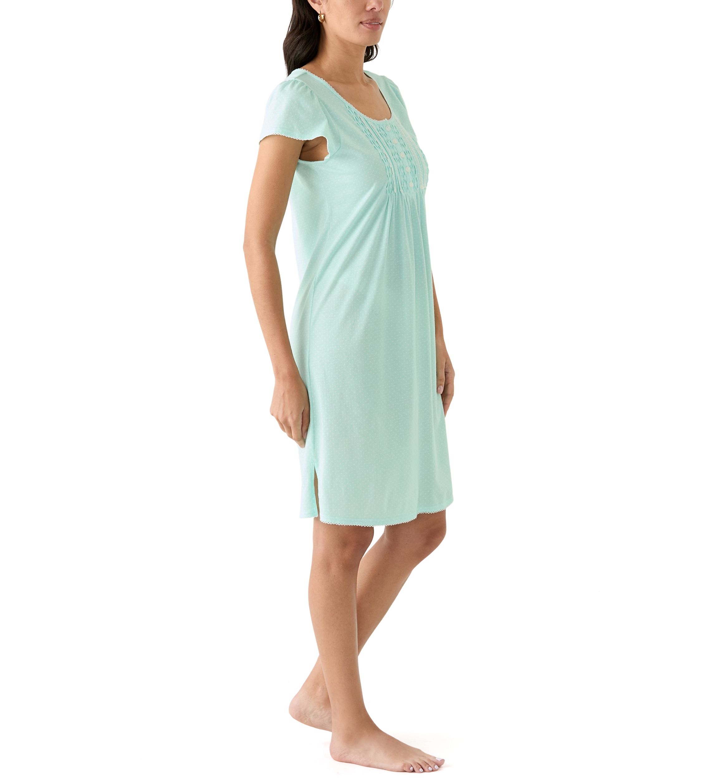 Womens Flutter Sleeve Nightgown
