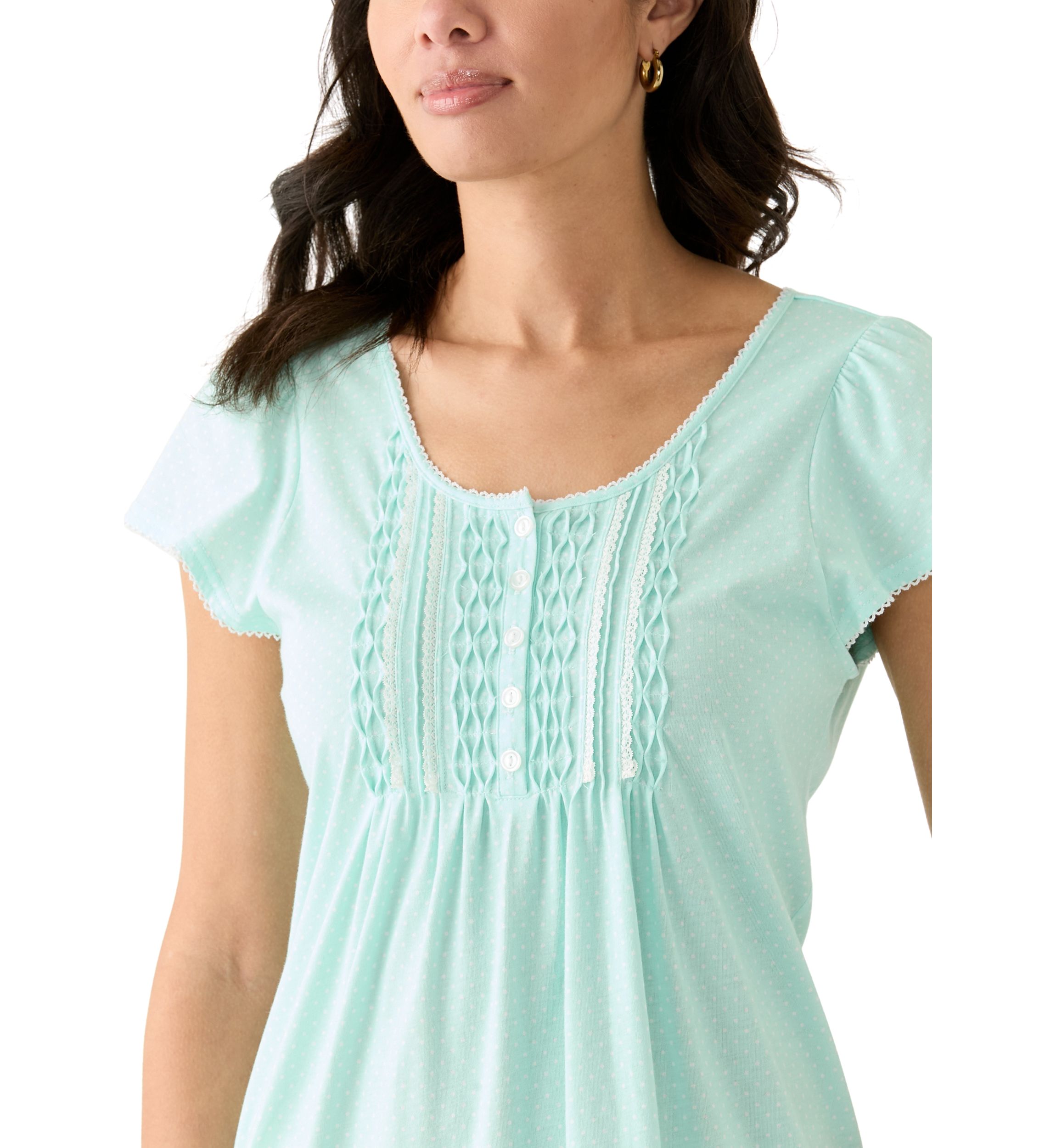 Womens Flutter Sleeve Nightgown