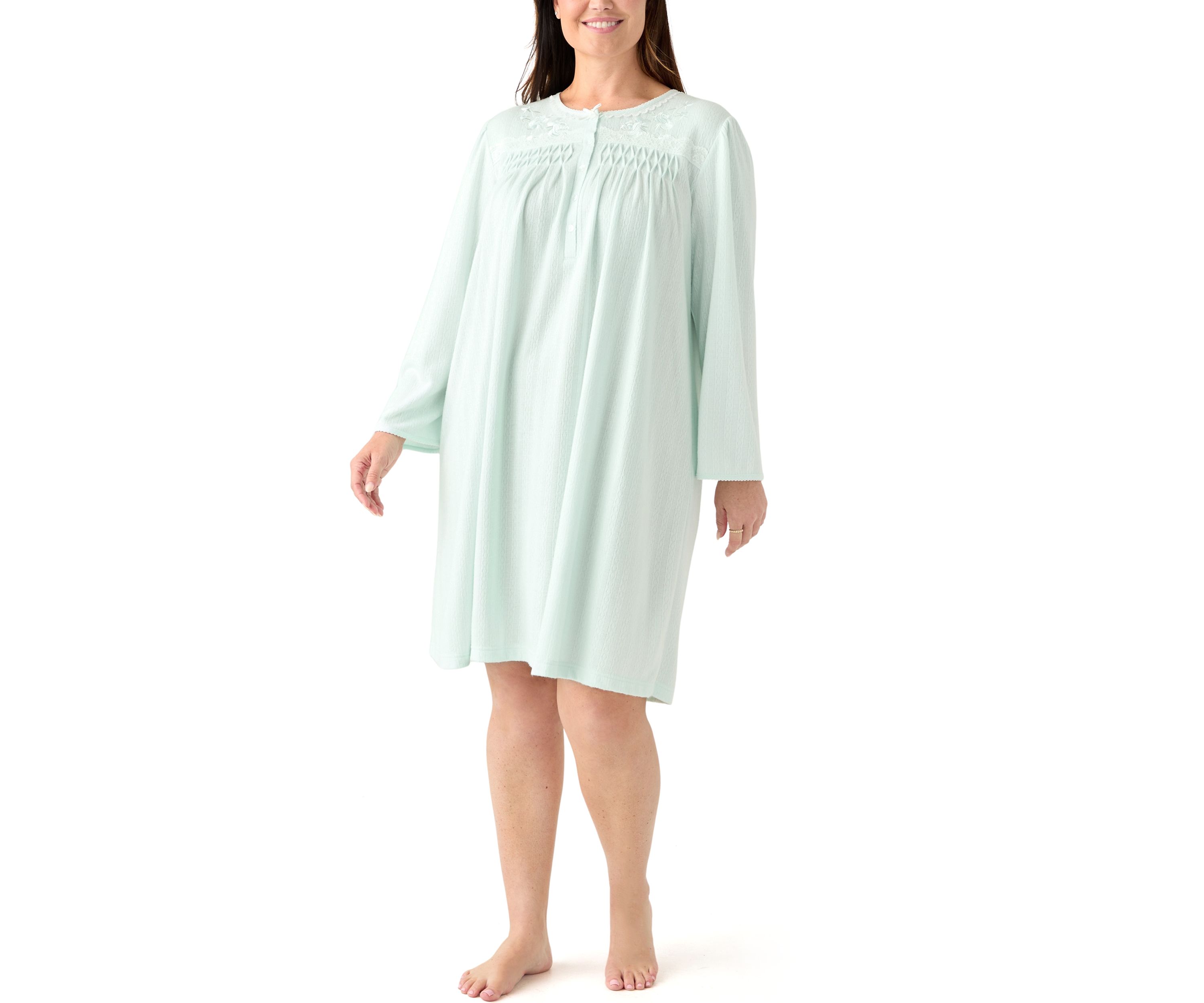 Plus Size Long Sleeve Nightgown