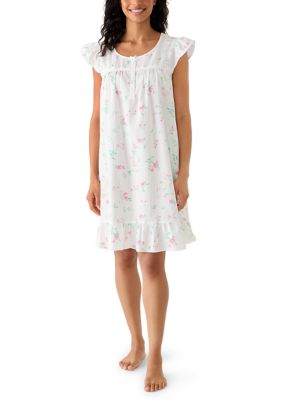Miss Elaine Women's Seersucker Short Nightgown