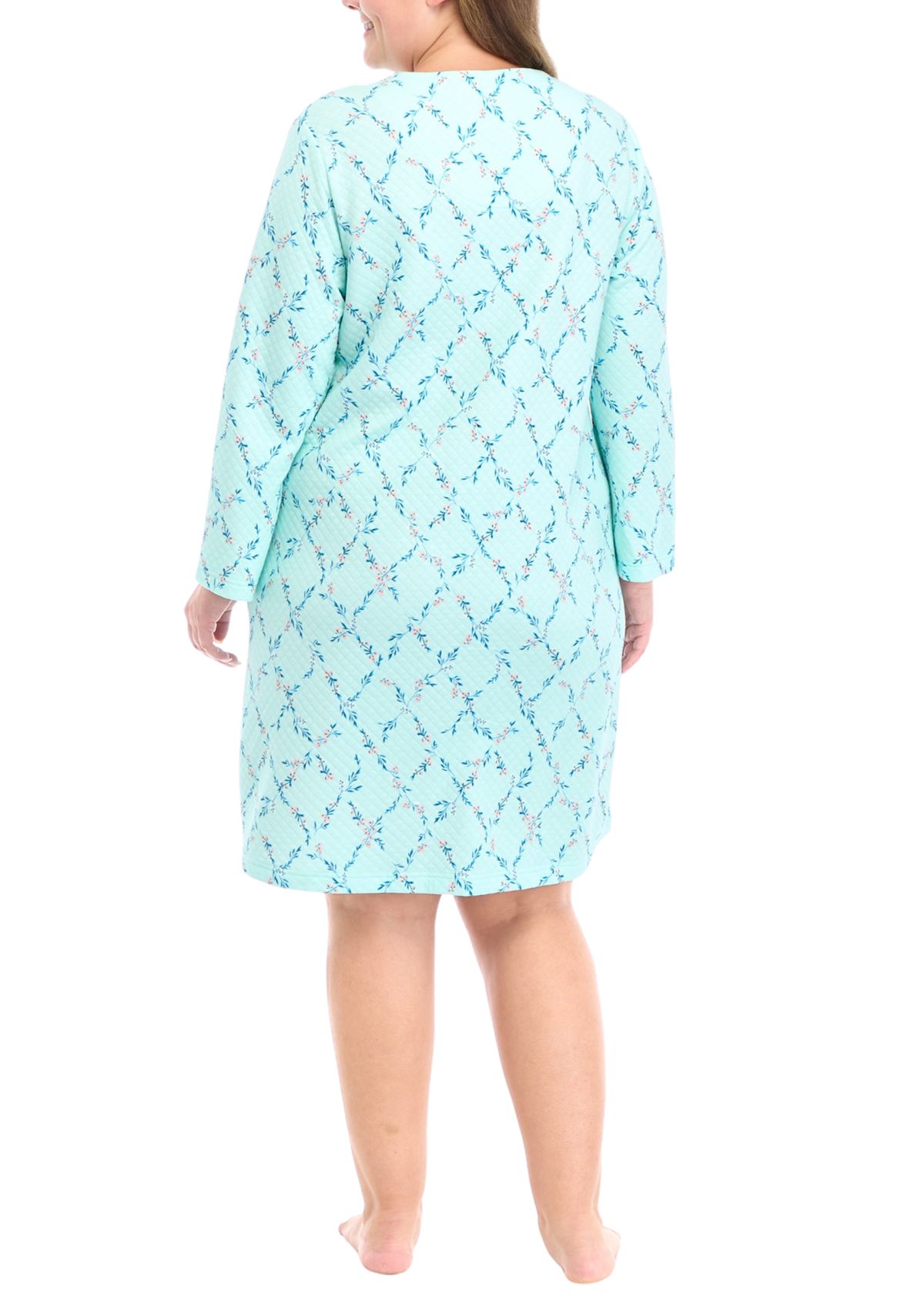 Plus Size Quilt-In Silky Knit Robe