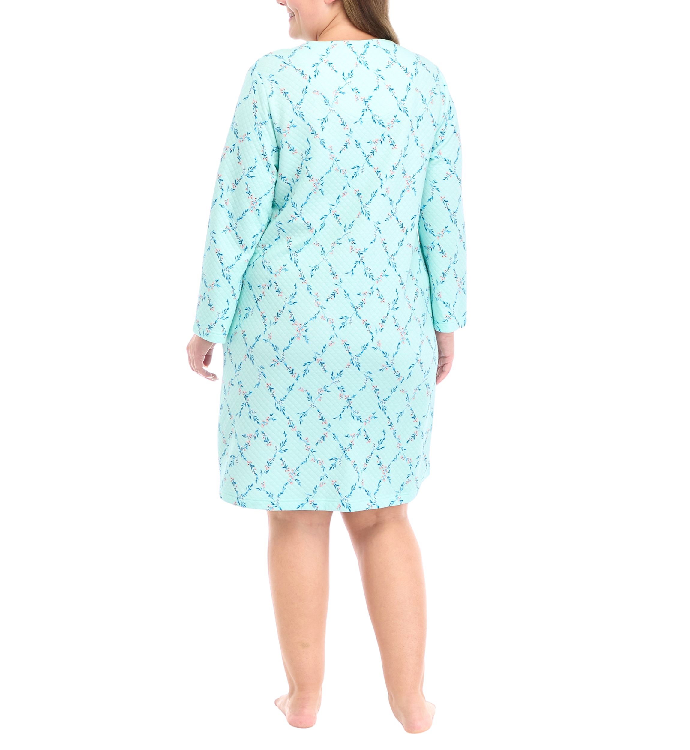 Plus Size Quilt-In Silky Knit Robe