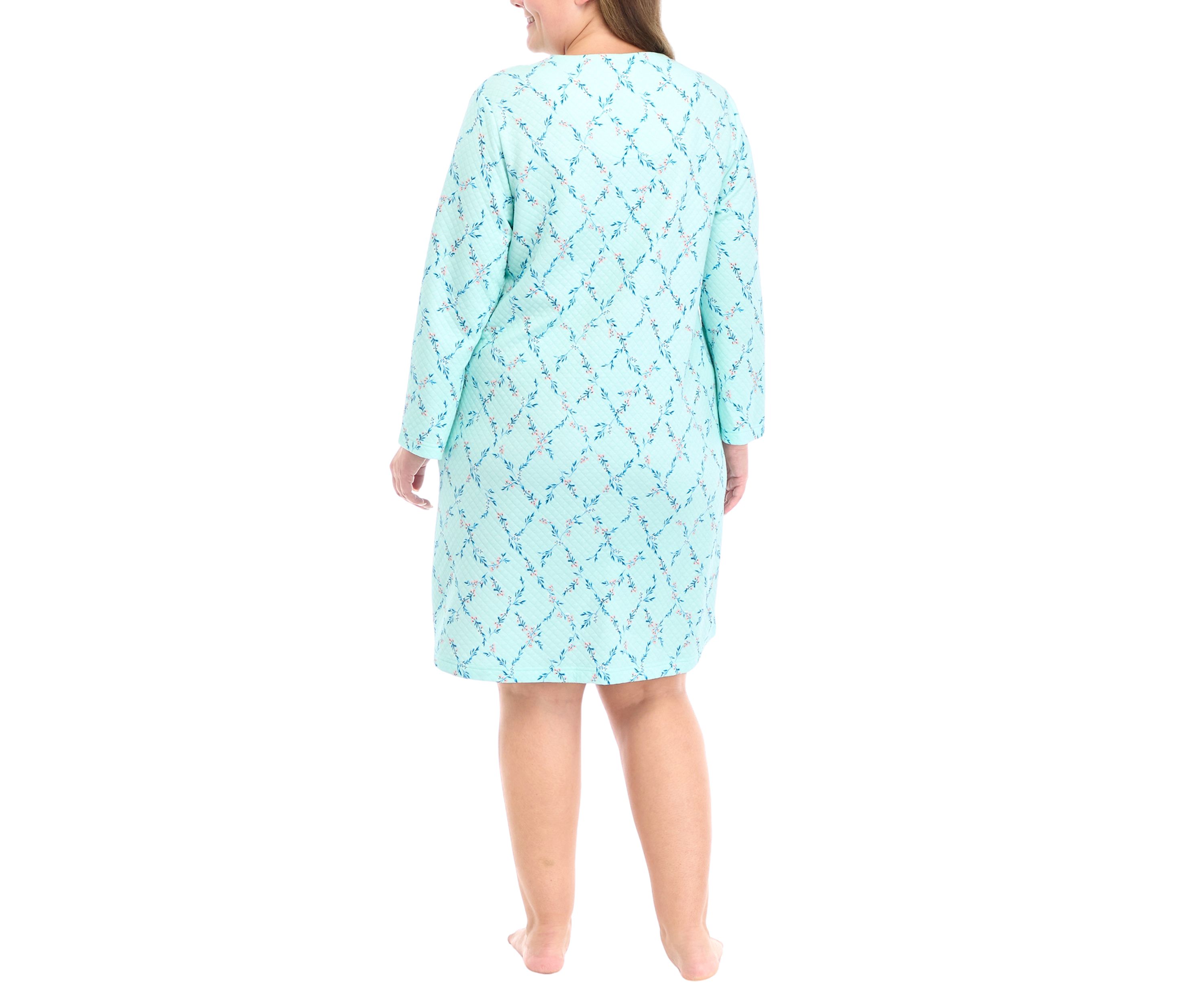Plus Size Quilt-In Silky Knit Robe