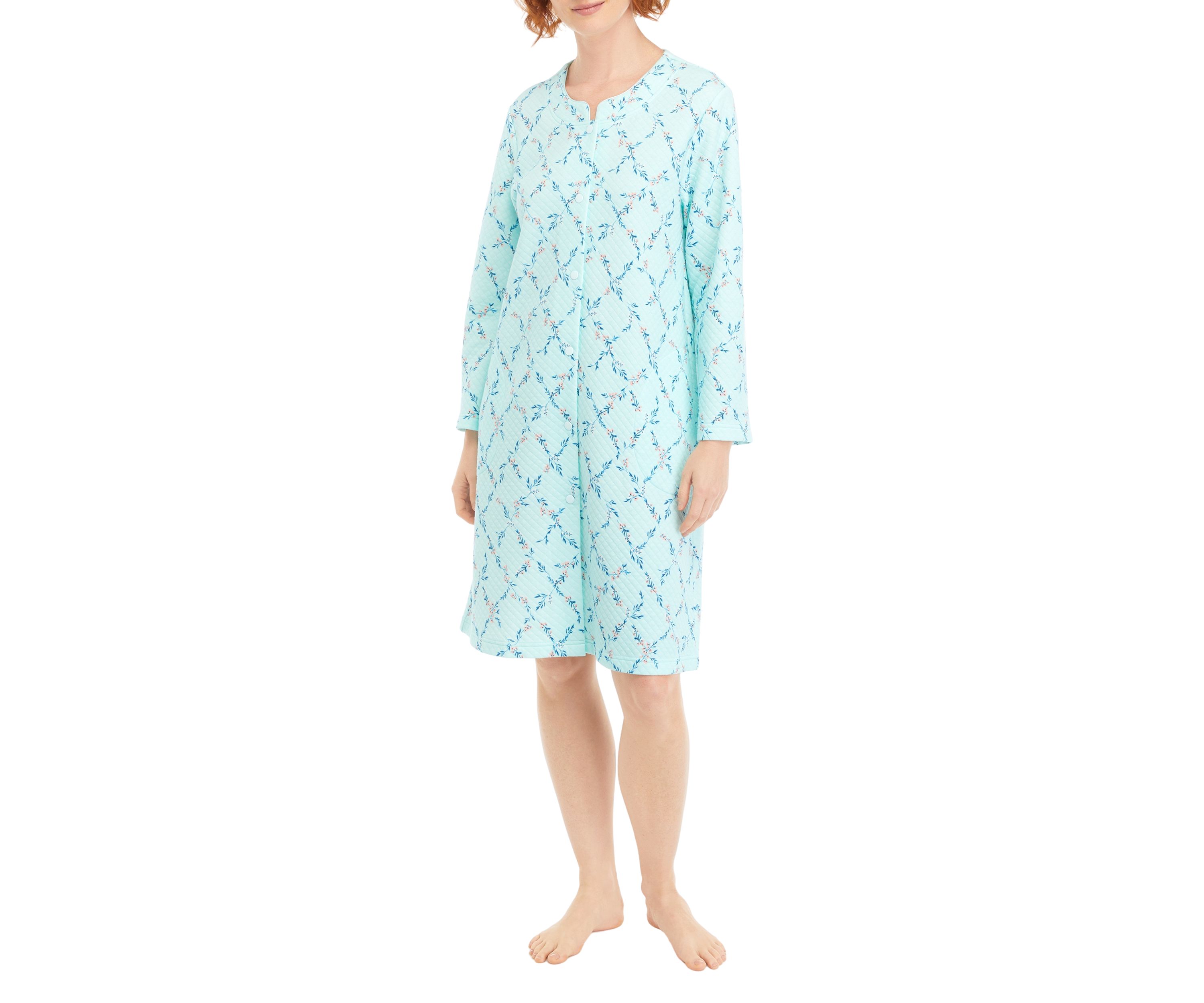 Quilt-In Silky Knit Robe