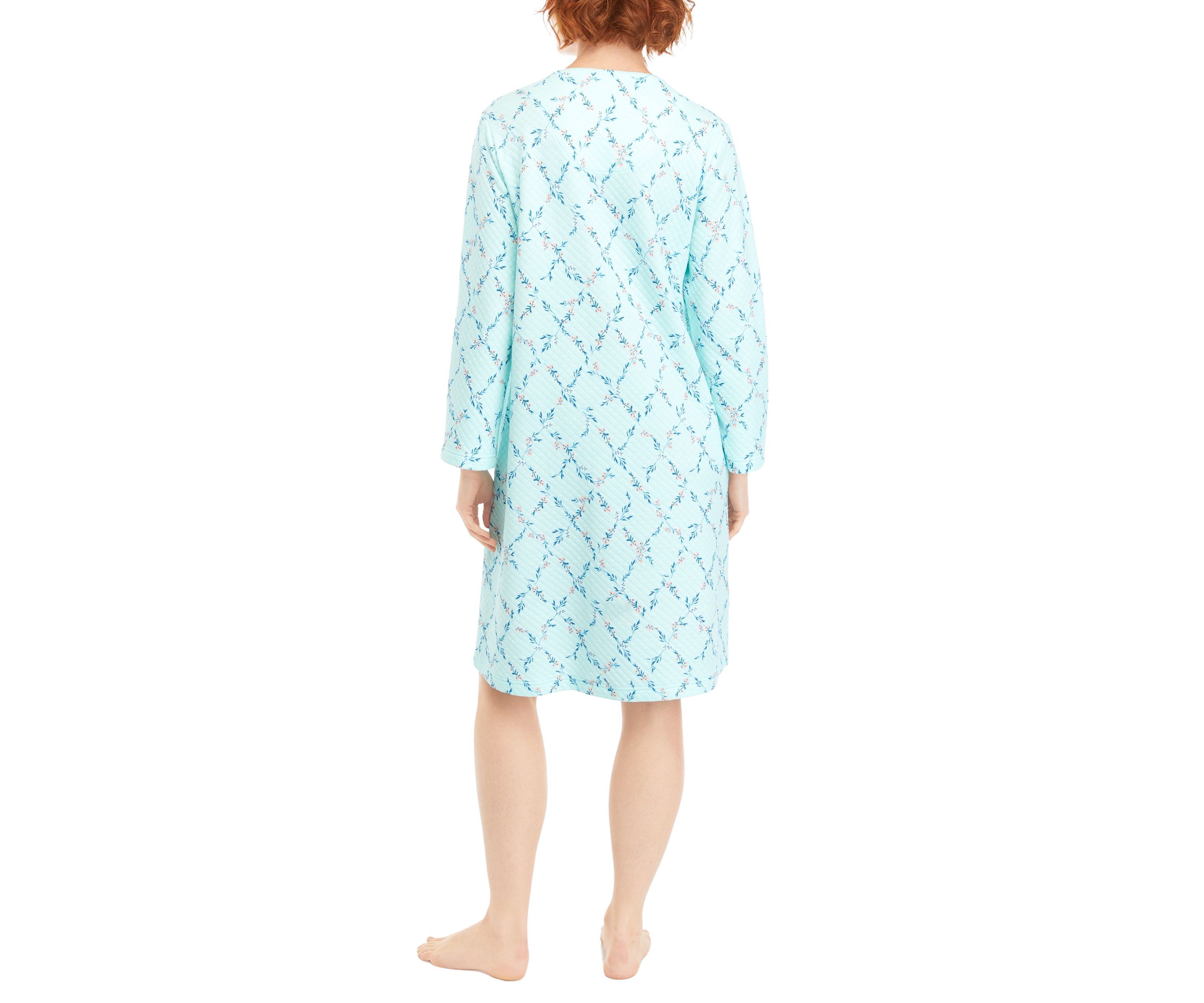 Quilt-In Silky Knit Robe