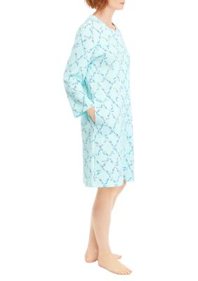 Quilt-In Silky Knit Robe