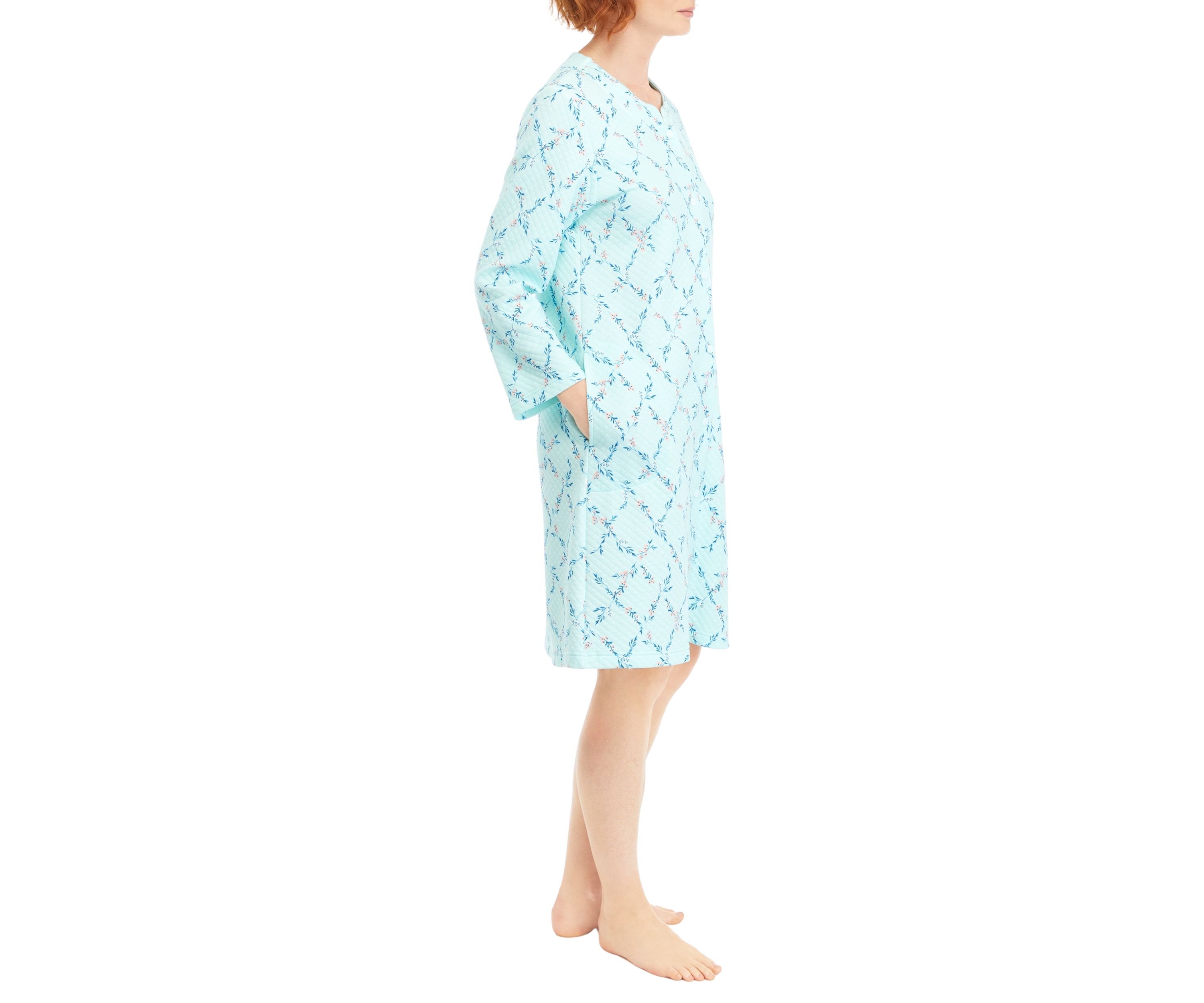 Quilt-In Silky Knit Robe