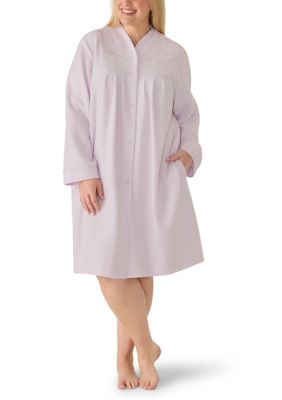 Miss Elaine Women's Brush Waffle Short Snap Robe