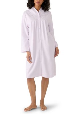Miss Elaine Women's Brush Waffle Short Snap Robe, Medium