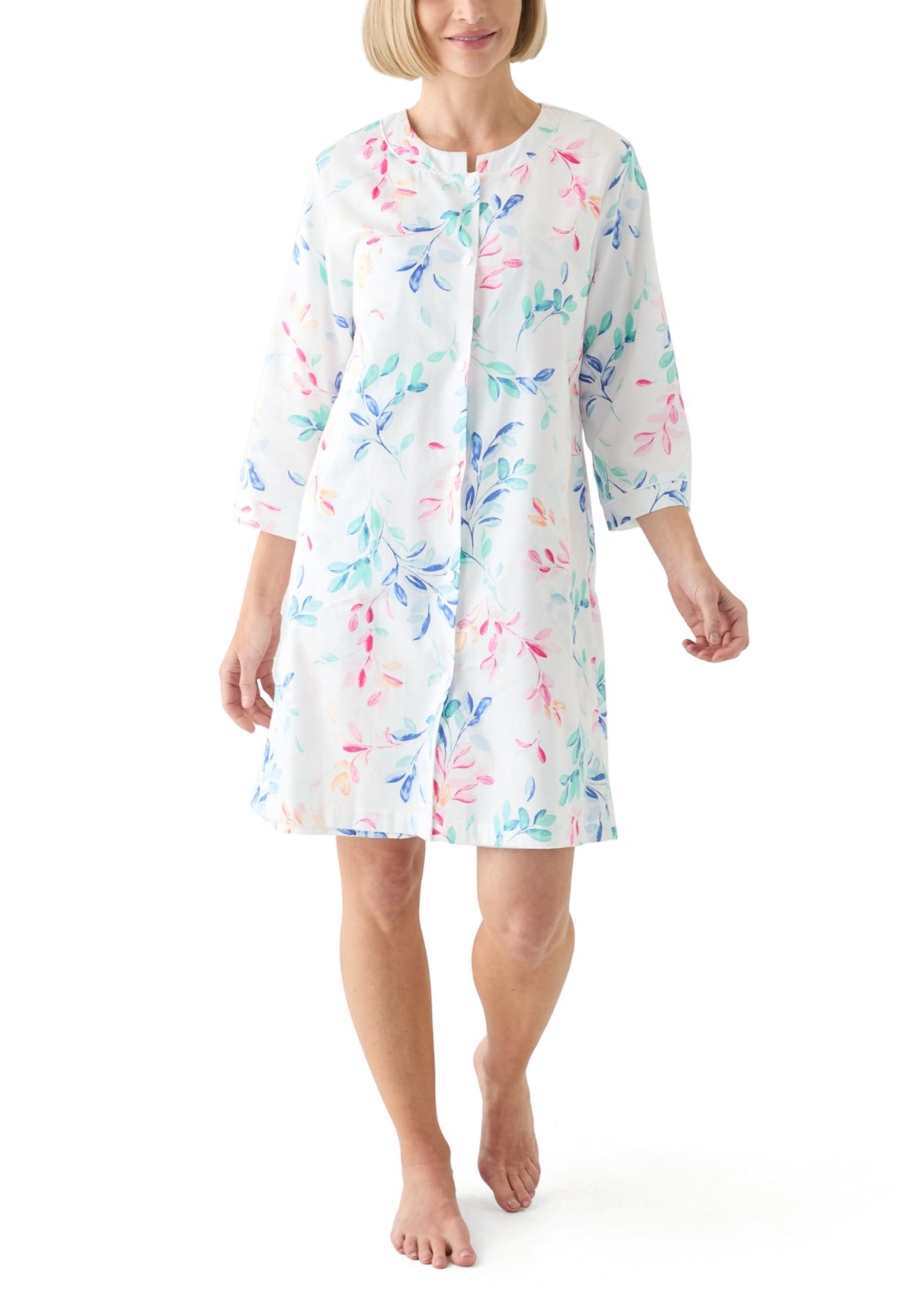 Short Snap Front Robe