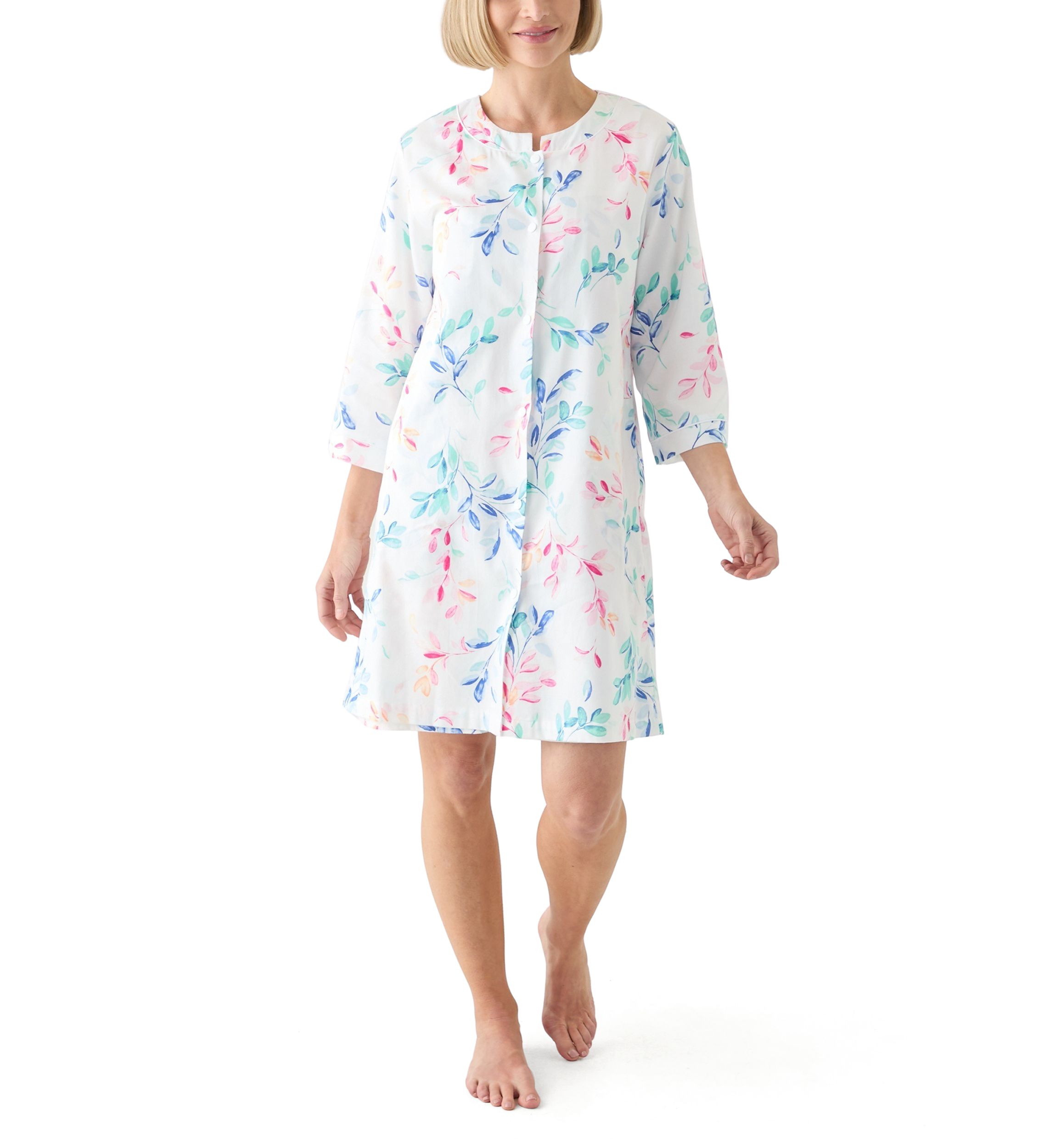 Short Snap Front Robe