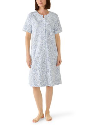 Miss Elaine Women's Short French Terry Grip Robe