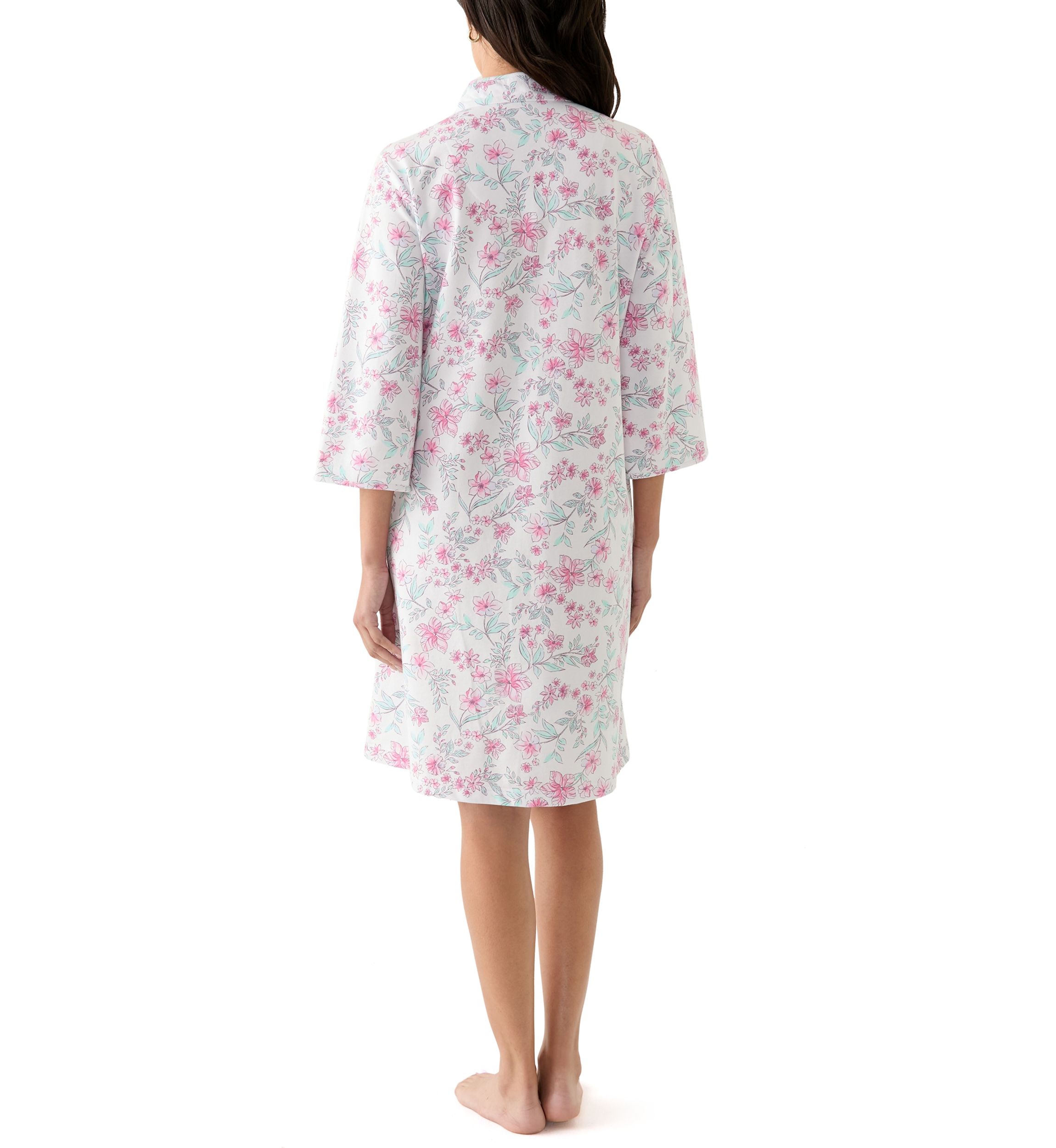 Womens Short Zip Front Robe
