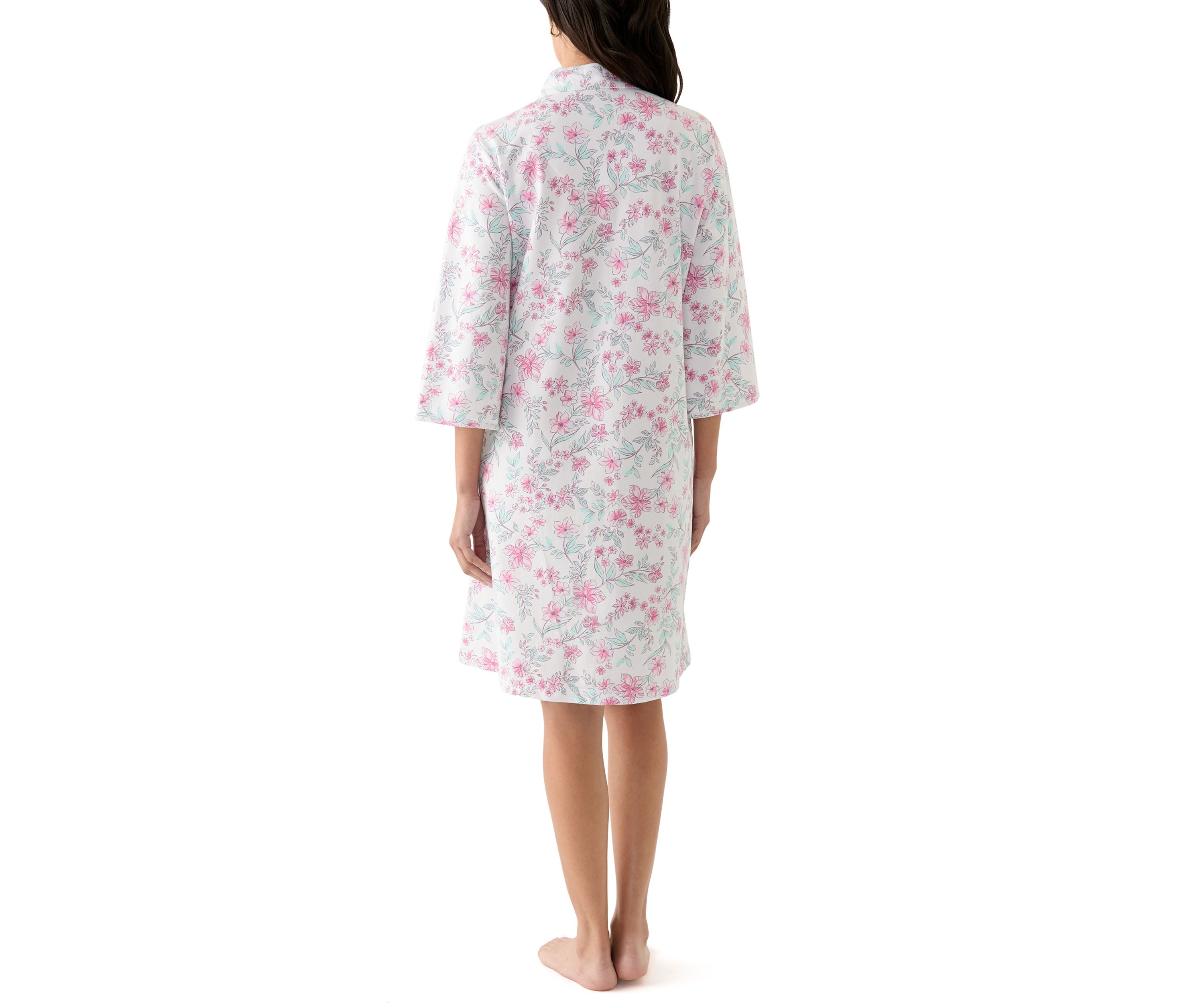 Womens Short Zip Front Robe