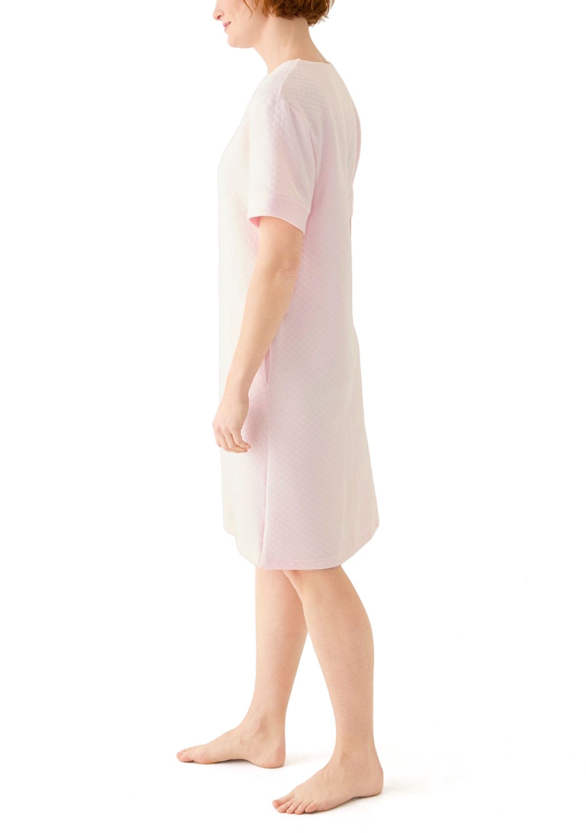 Womens Quilted Short Zip Robe