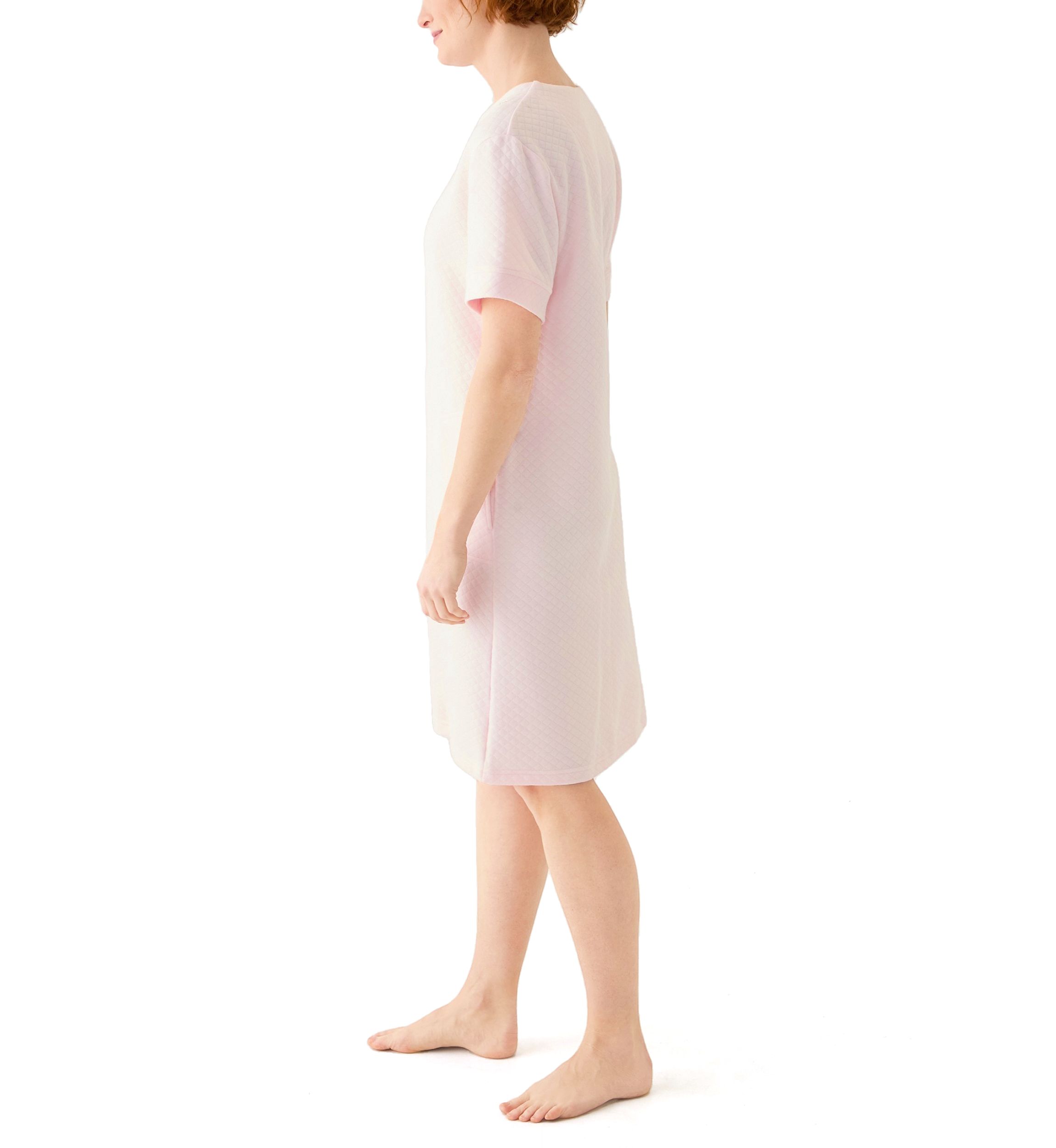Womens Quilted Short Zip Robe