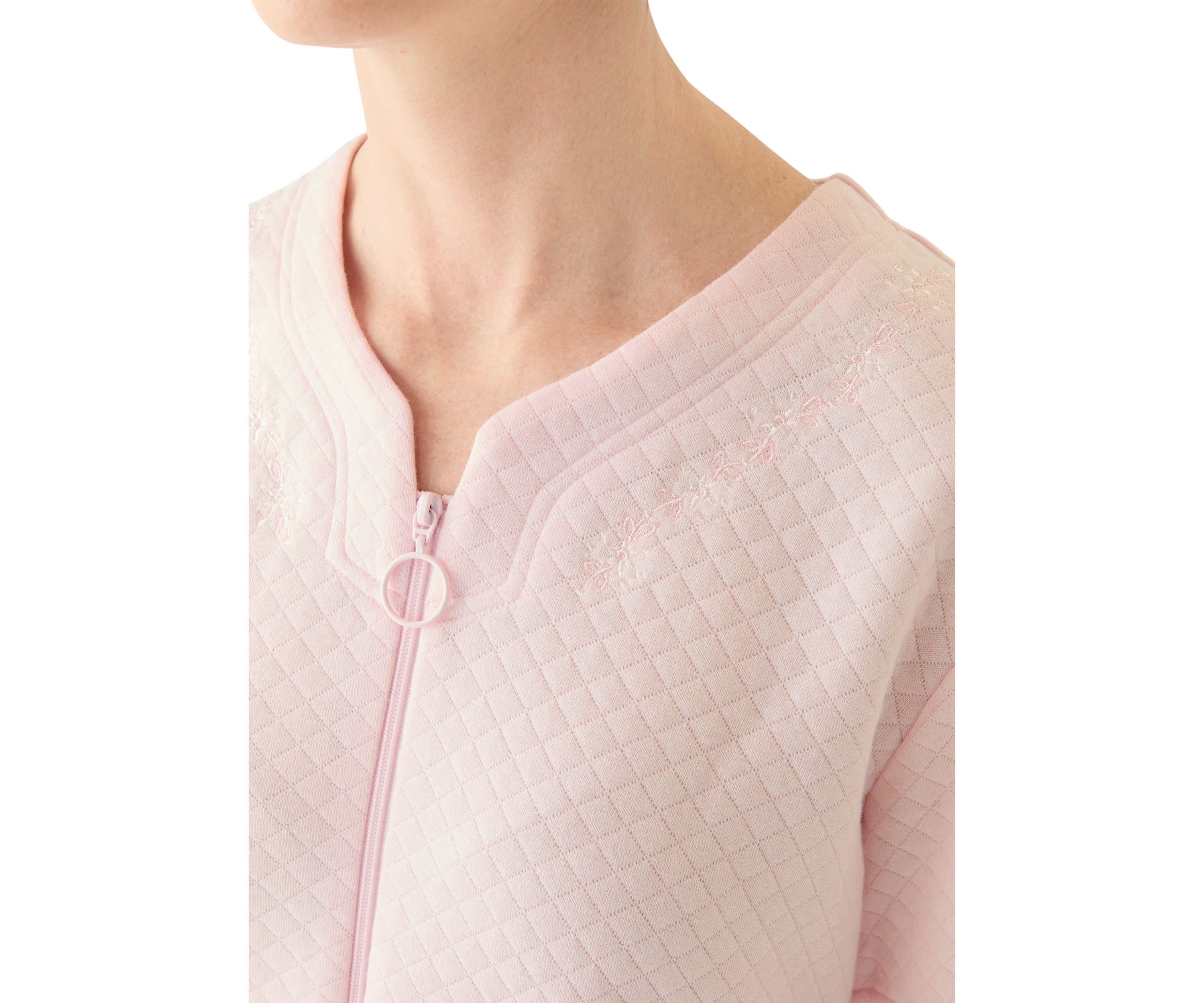 Womens Quilted Short Zip Robe